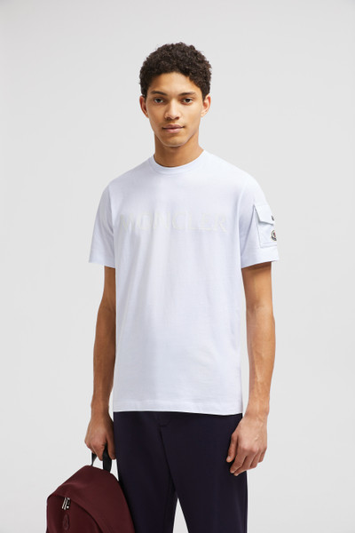 Optical White Double Logo Cotton T-Shirt - Polos & T-shirts for Men |  Moncler US