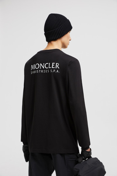 Black Logo Long Sleeve T-Shirt - Polos & T-shirts for Men | Moncler US