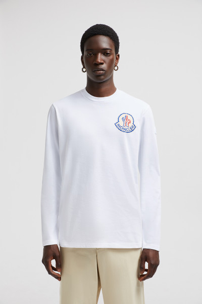 White Pixel Logo Cotton T-Shirt - Polos & T-shirts for Men | Moncler US