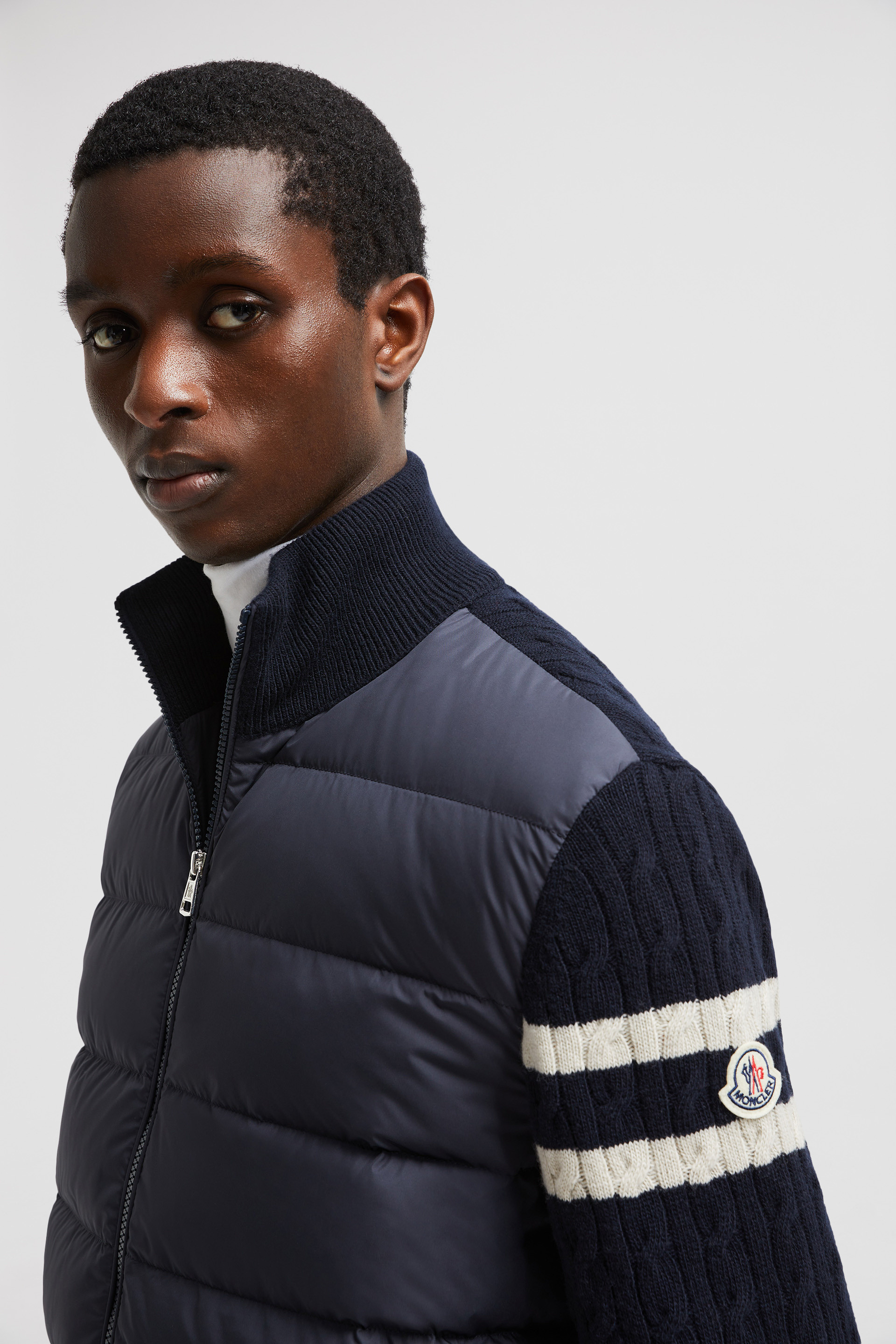 Moncler navy cardigan online