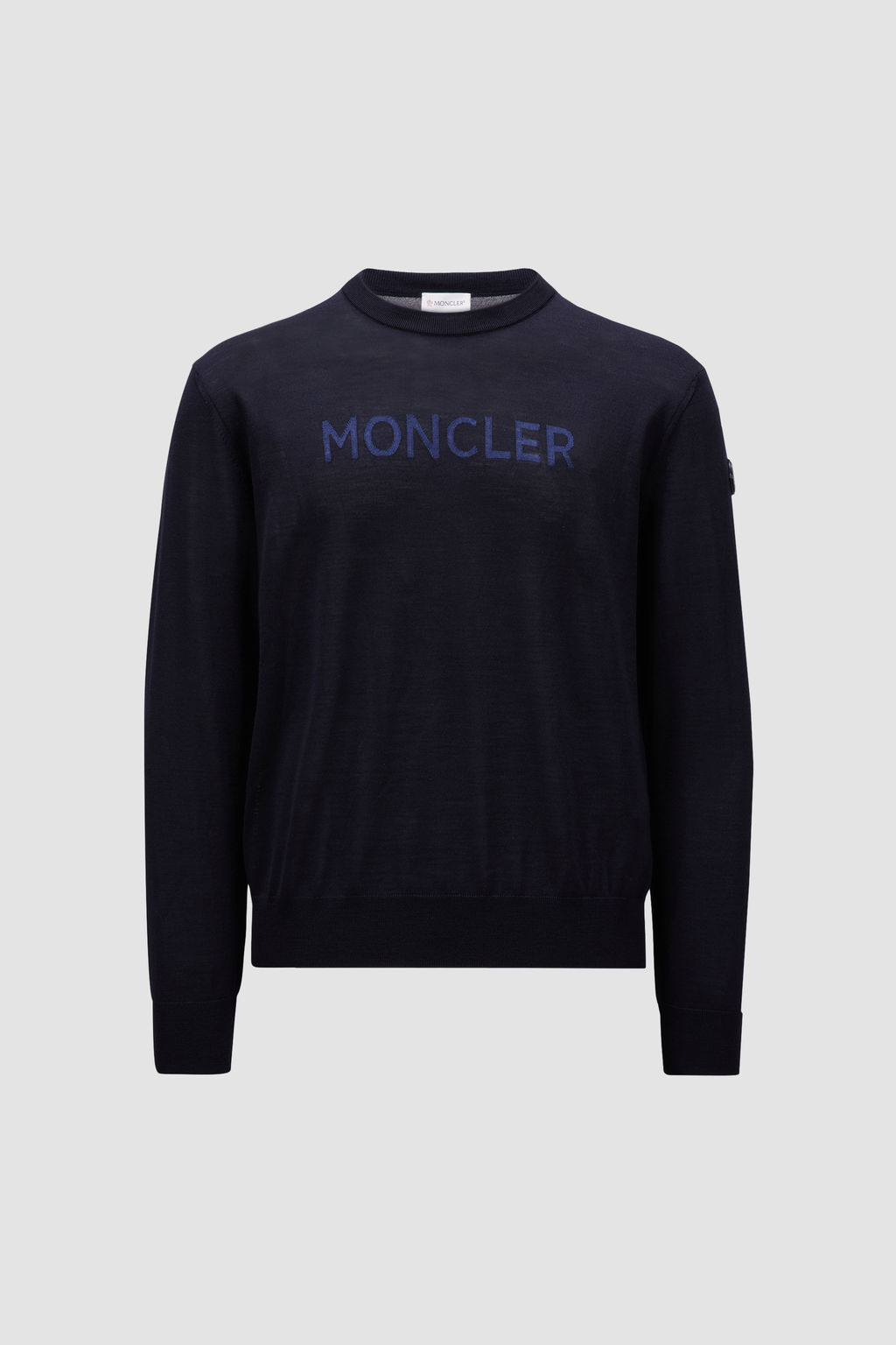 Royal Blue Logo Wool Jumper - Sweaters & Cardigans for Men | Moncler HR