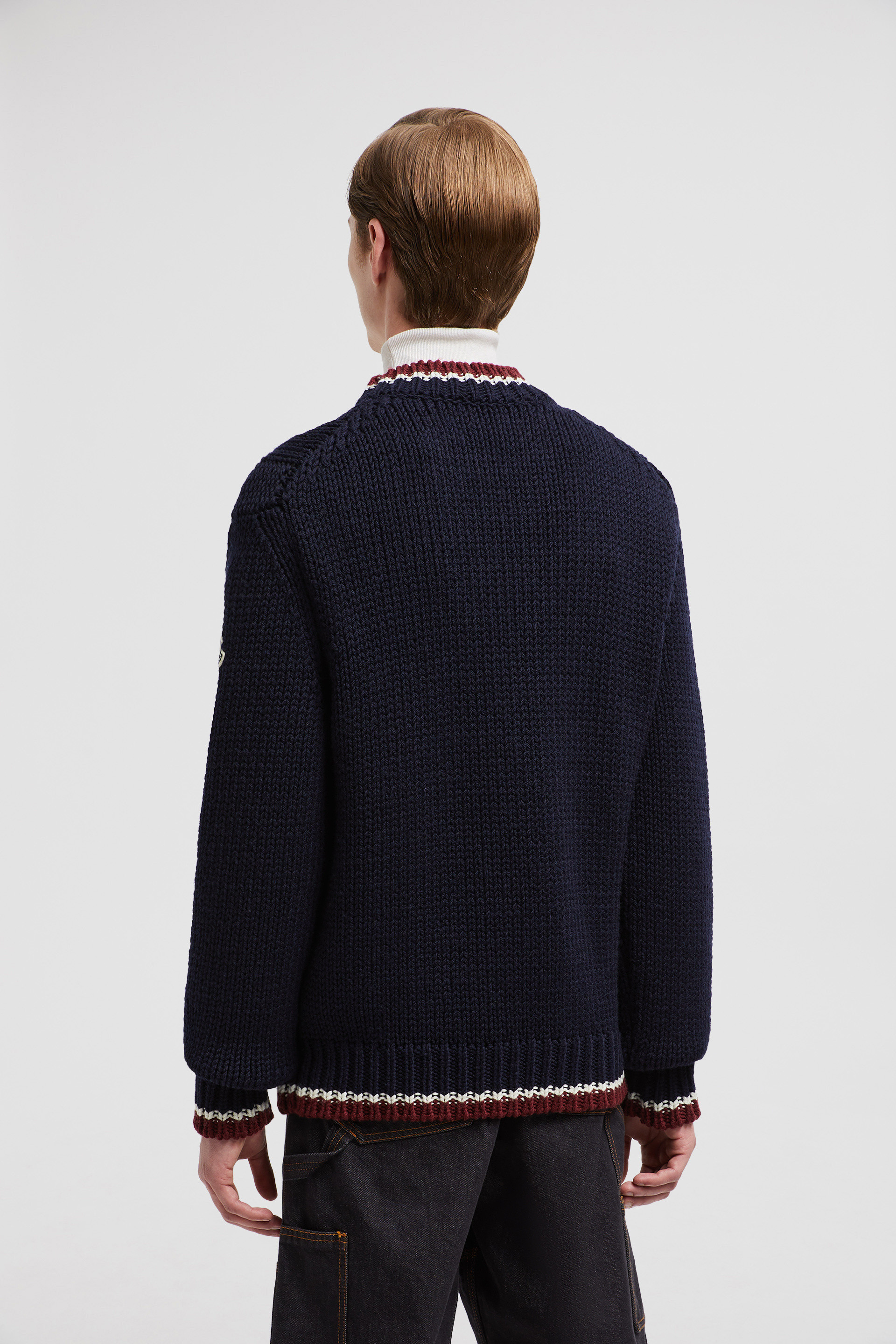 Blue moncler sweater deals