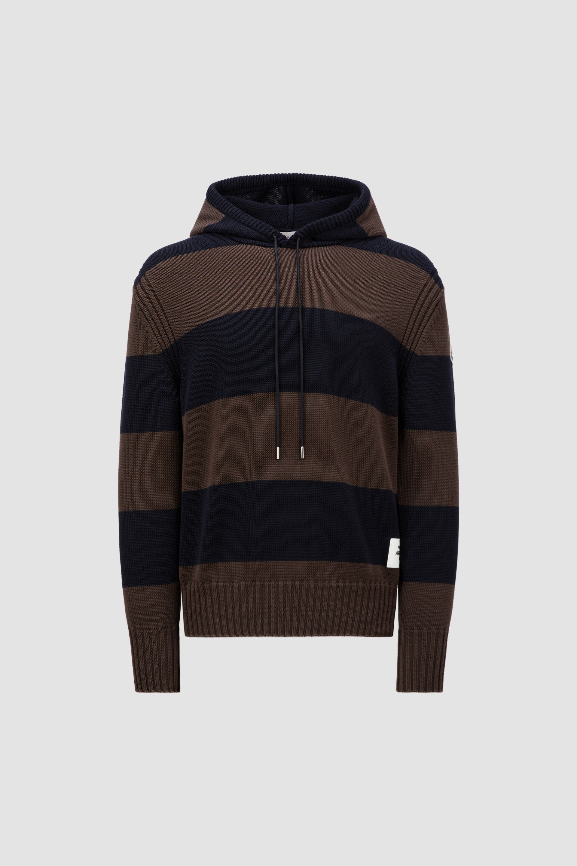 Blue Brown Striped Cotton Hoodie Sweaters Cardigans for Men Moncler CH