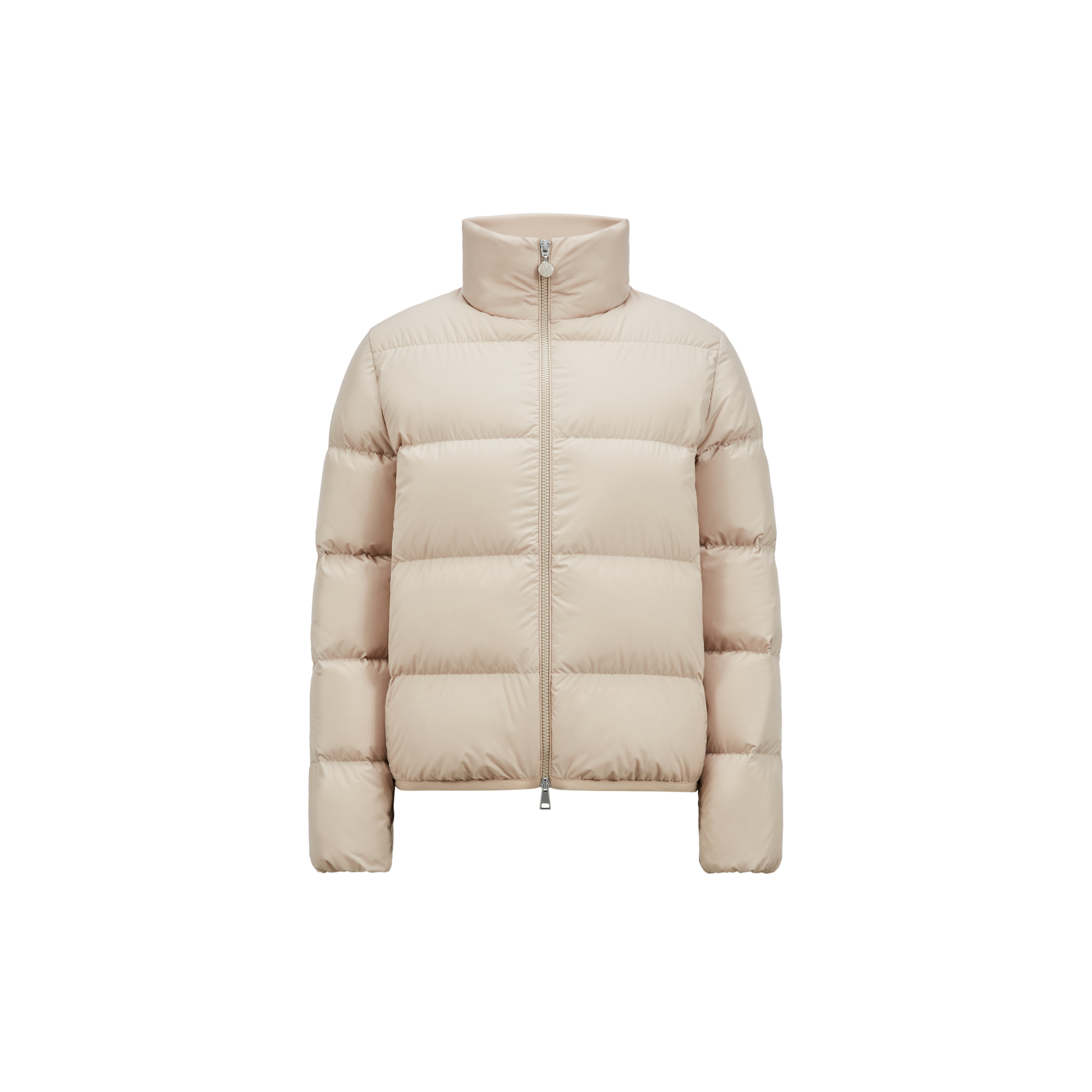 Shop Moncler Collection Abbadia Short Down Jacket, Women, Beige, Size: 4