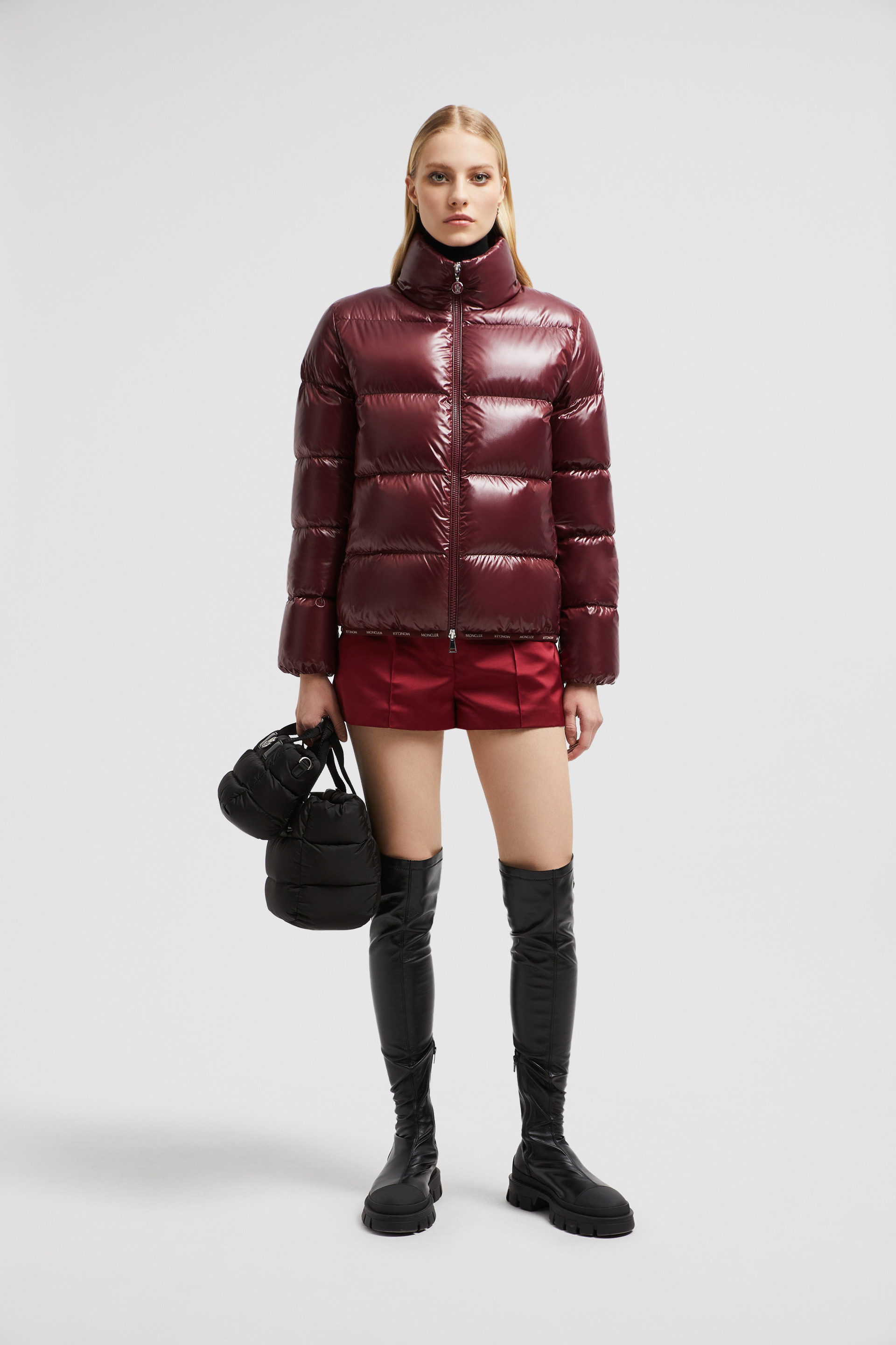 Burgundy moncler coat womens on sale