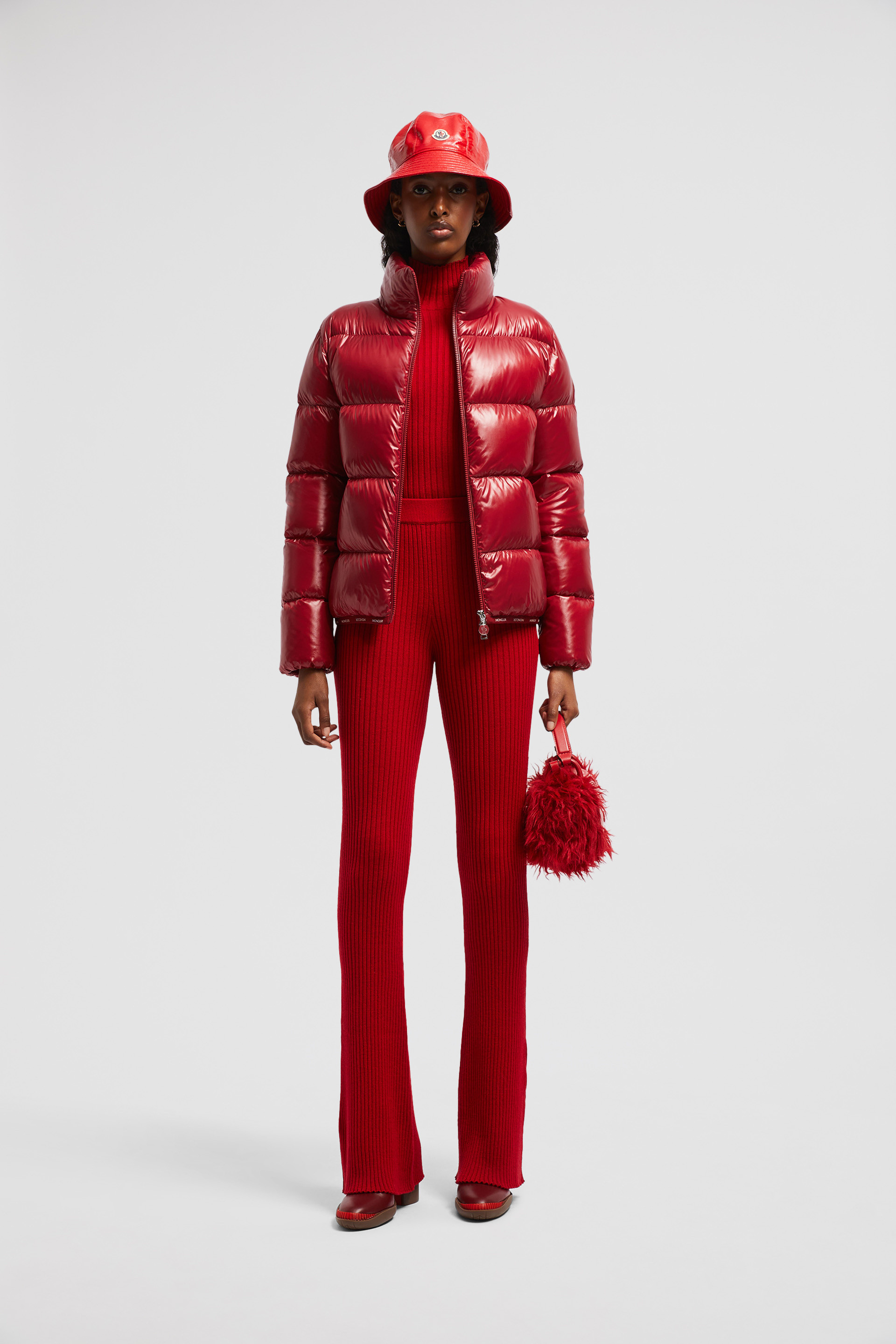 Red Abbadia Short Down Jacket Short Down Jackets for Women Moncler US