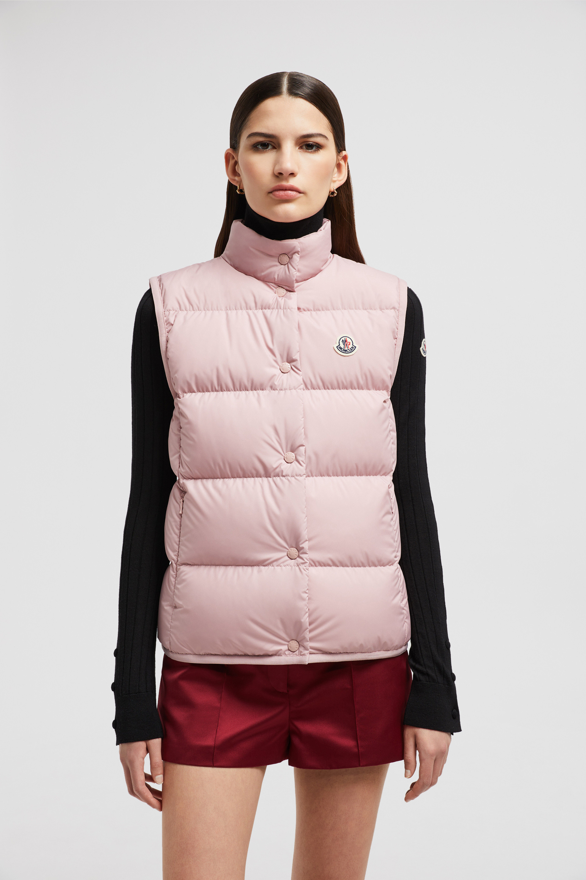 Pink moncler vest hotsell