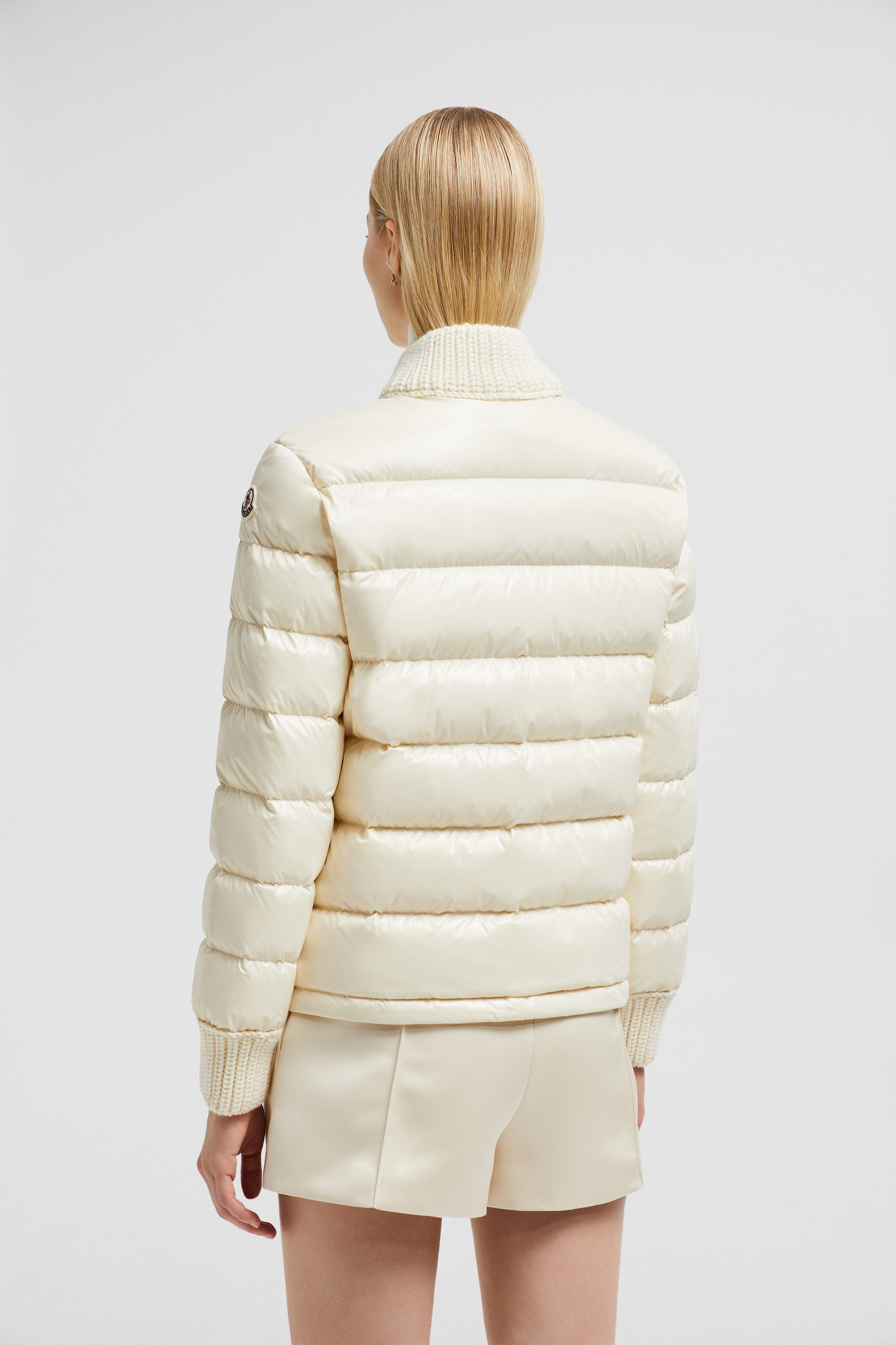 Arcelot Short Down Jacket ★関税込★ White Arcelot Wool-Trimmed Short Down Jacket - Short Down