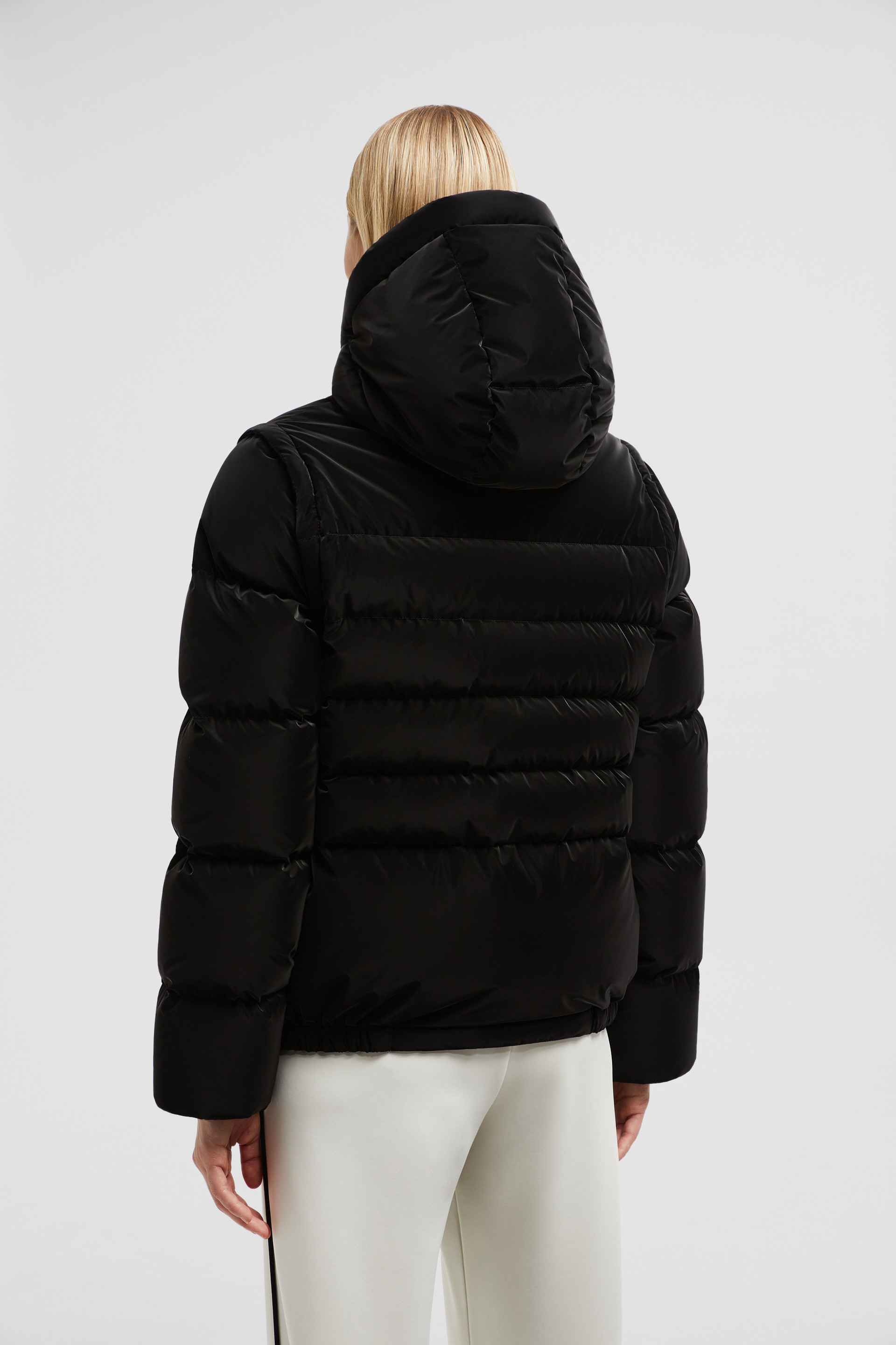 Black Allymes 2-in-1 Hooded Short Down Jacket - Short Down Black Allymes 2-in-1 Hooded Short Down Jacket - Short Down