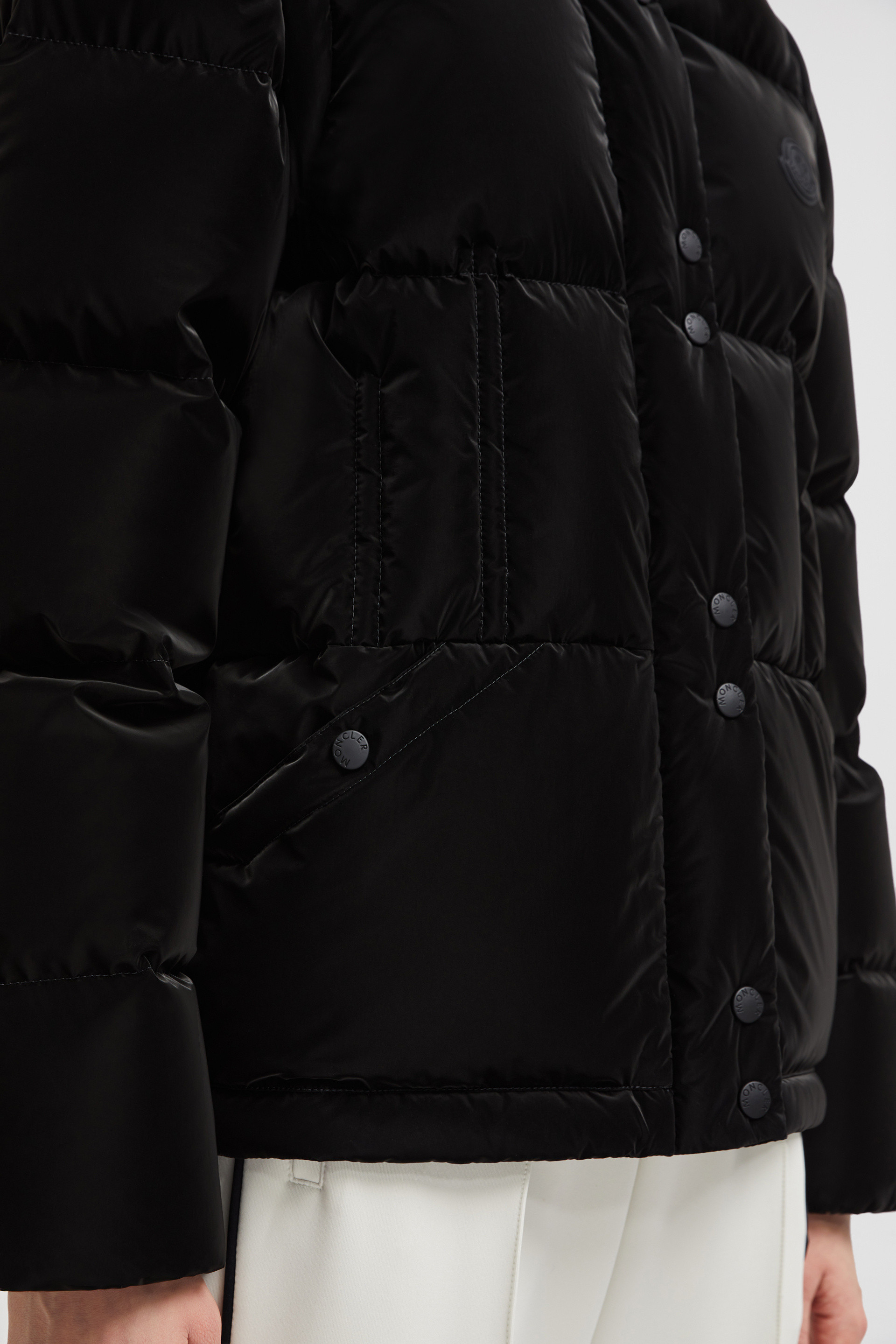Black Allymes 2-in-1 Hooded Short Down Jacket - Short Down