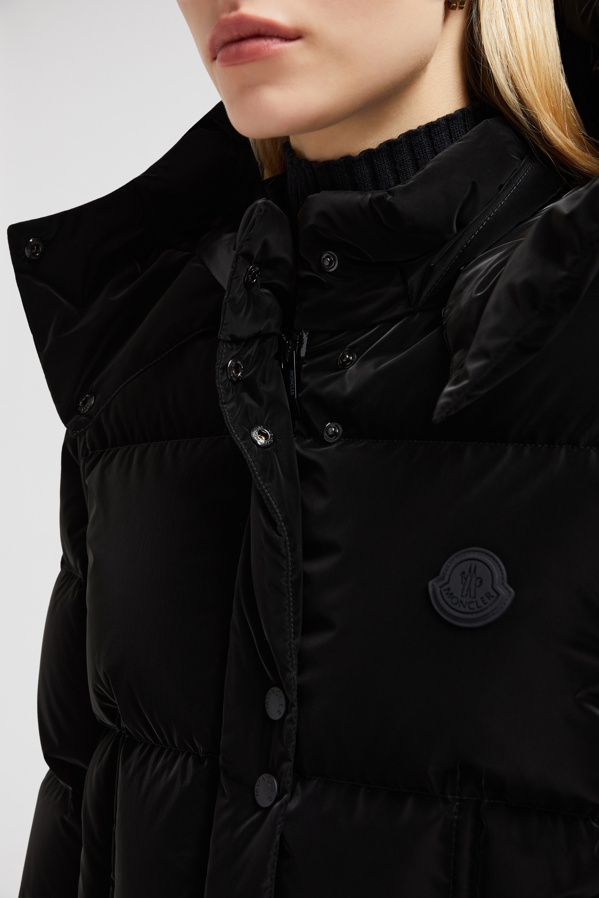 Black Allymes 2-in-1 Hooded Short Down Jacket - Short Down