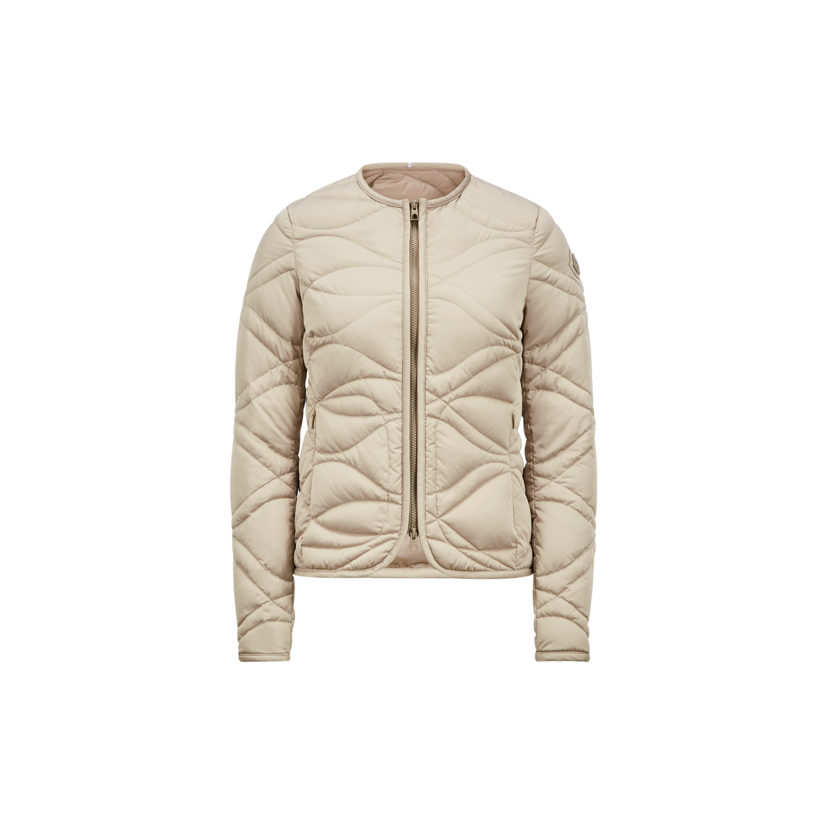 Shop Moncler Collection Doudoune Courte Pyrope In Beige