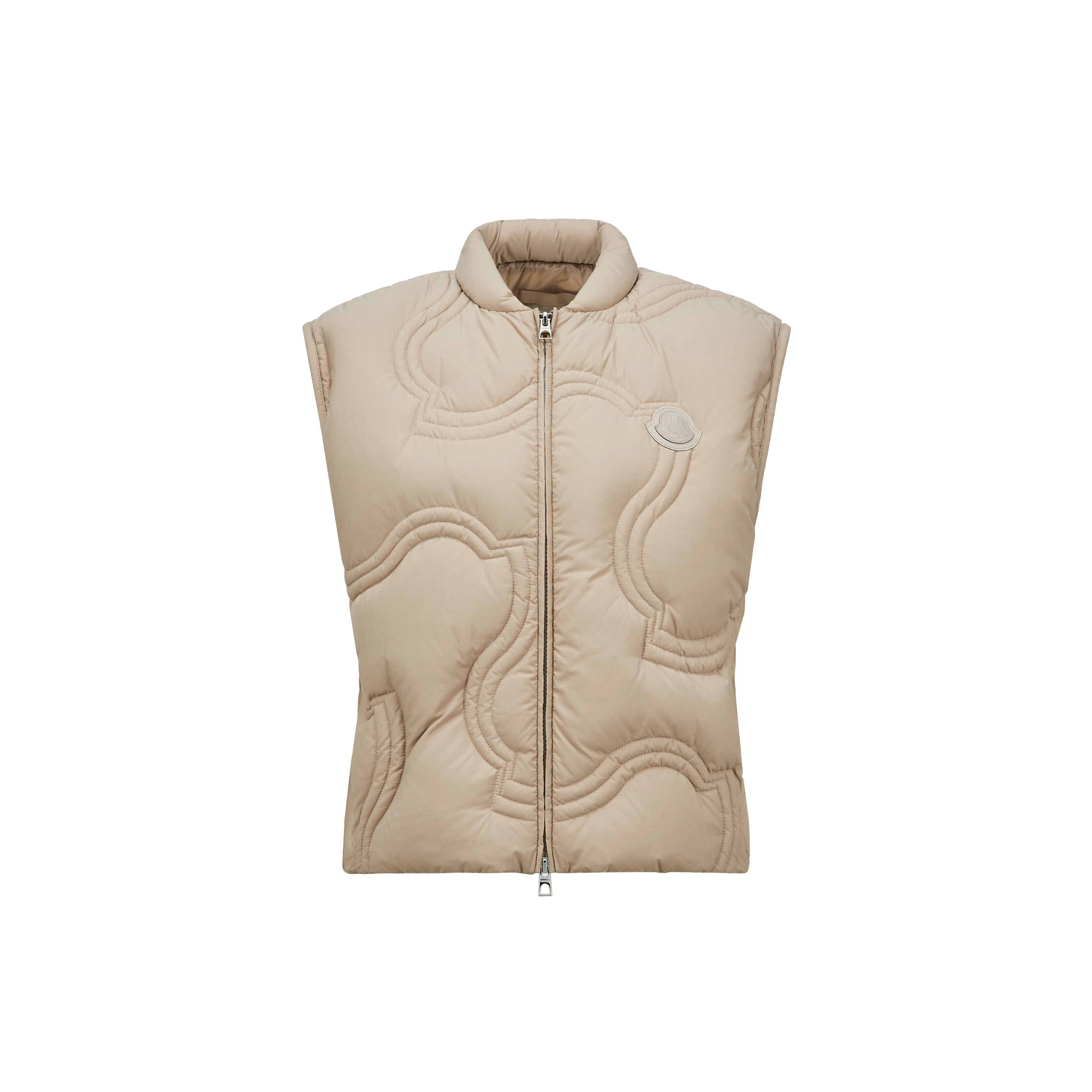 Shop Moncler Collection Doudoune Sans Manches Druzy In Beige