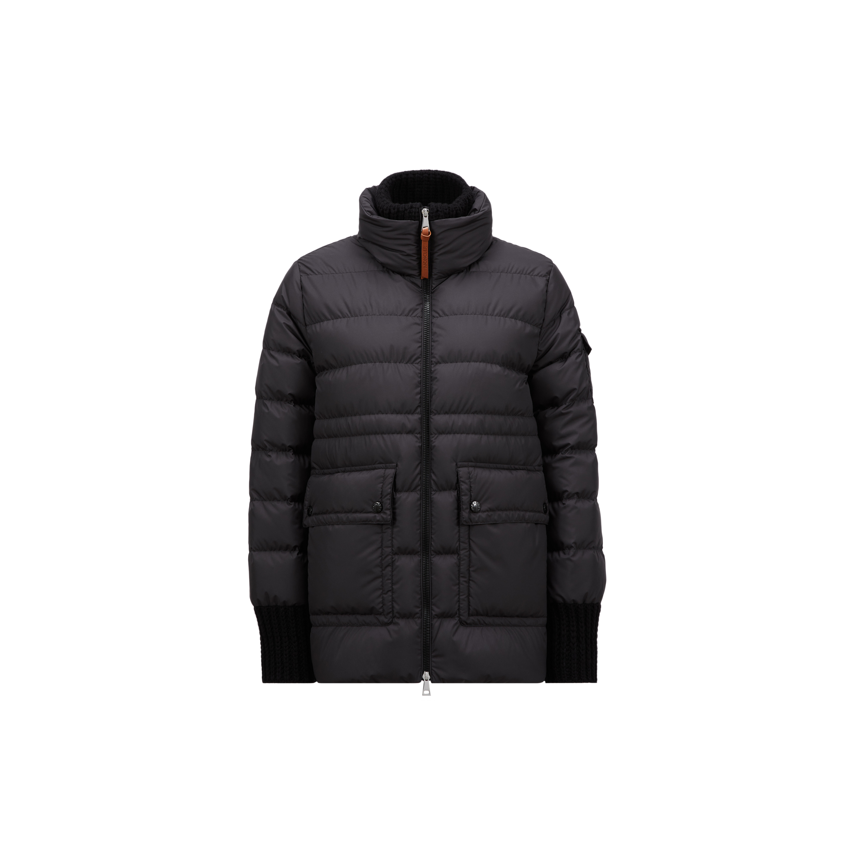 Shop Moncler Collection Doudoune Courte Baux In Noir