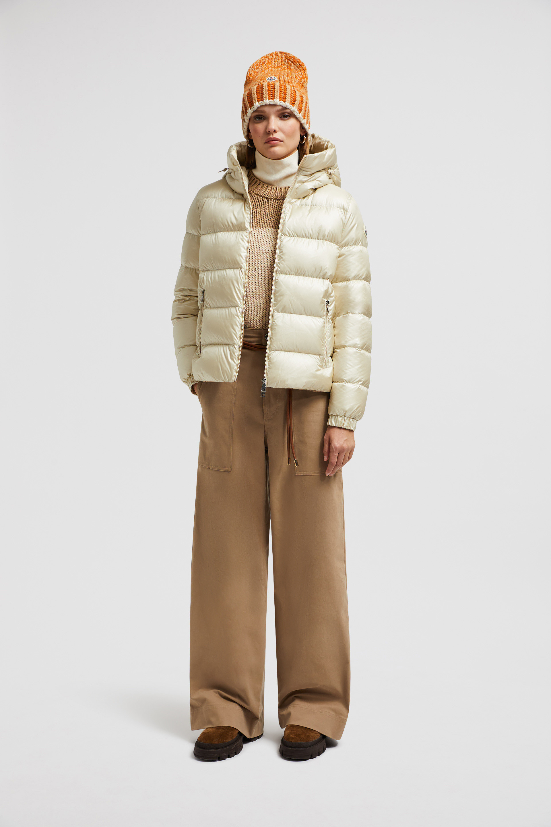 White Biron Short Down Jacket - Short Down Jackets for Women | Moncler US