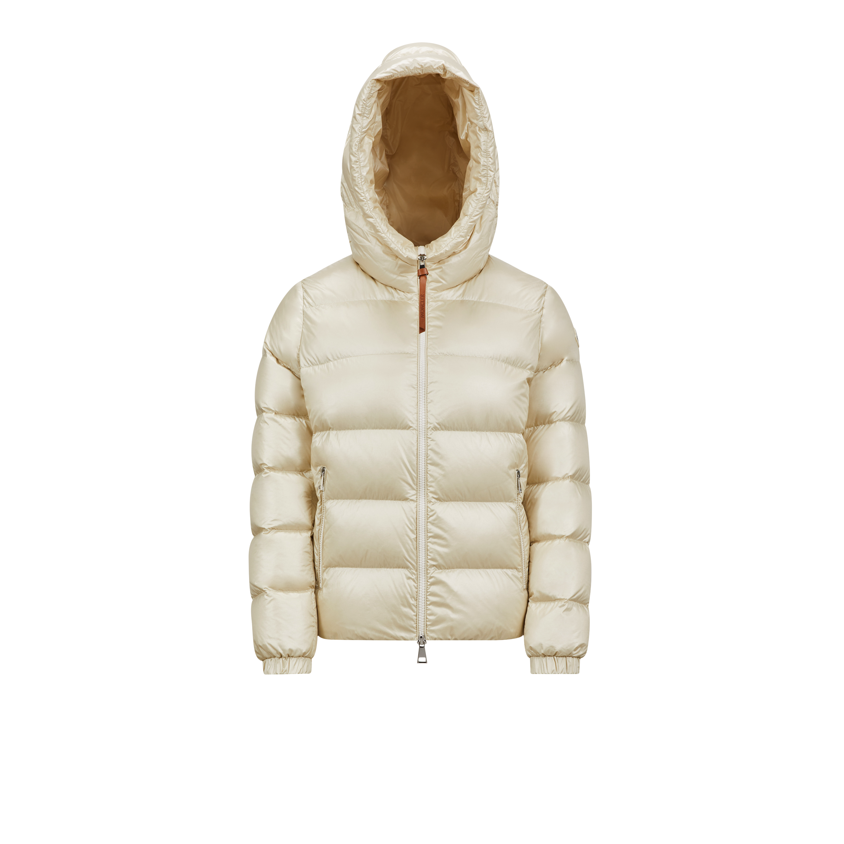 Shop Moncler Collection Doudoune Courte Biron In Blanc