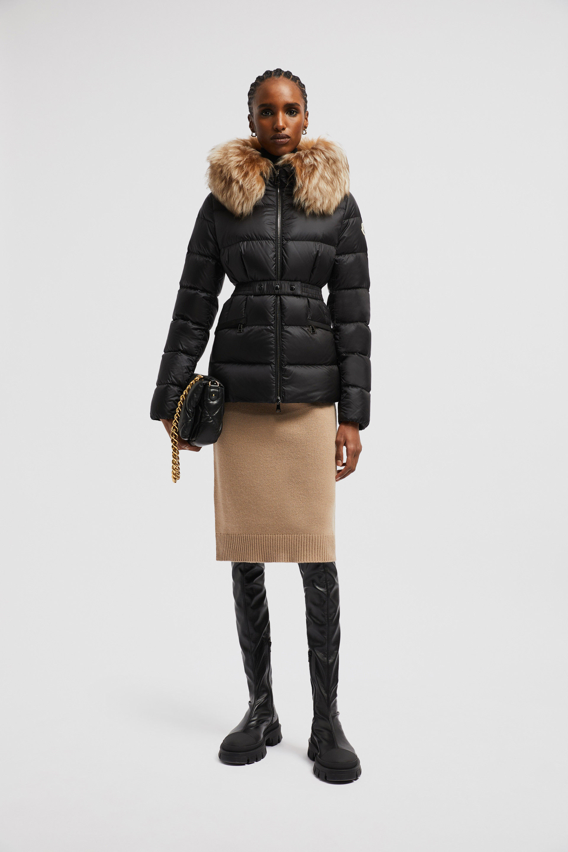 Black Beige Boed Short Down Jacket Short Down Jackets for Women Moncler IT