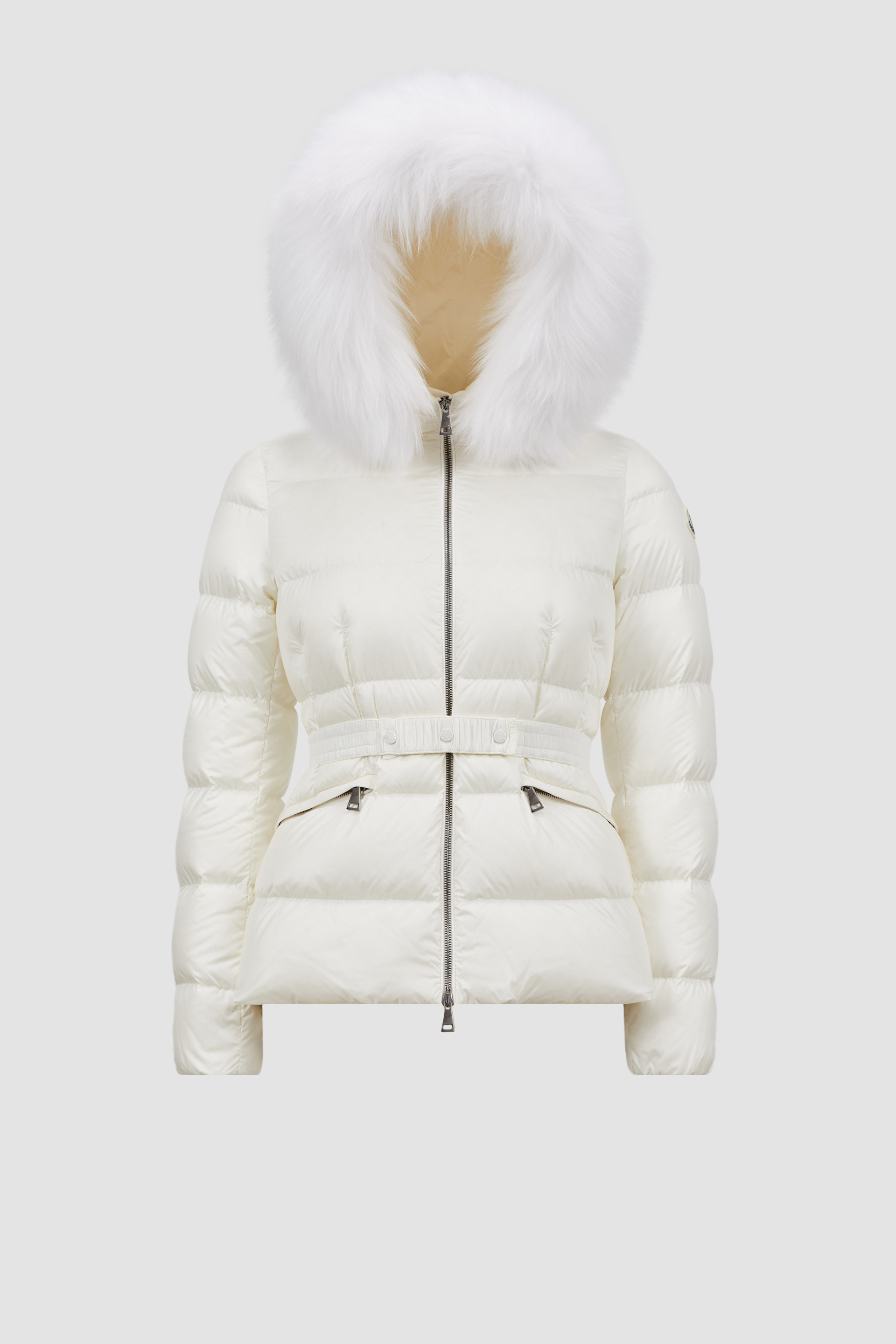 Moncler puffer jacket white on sale