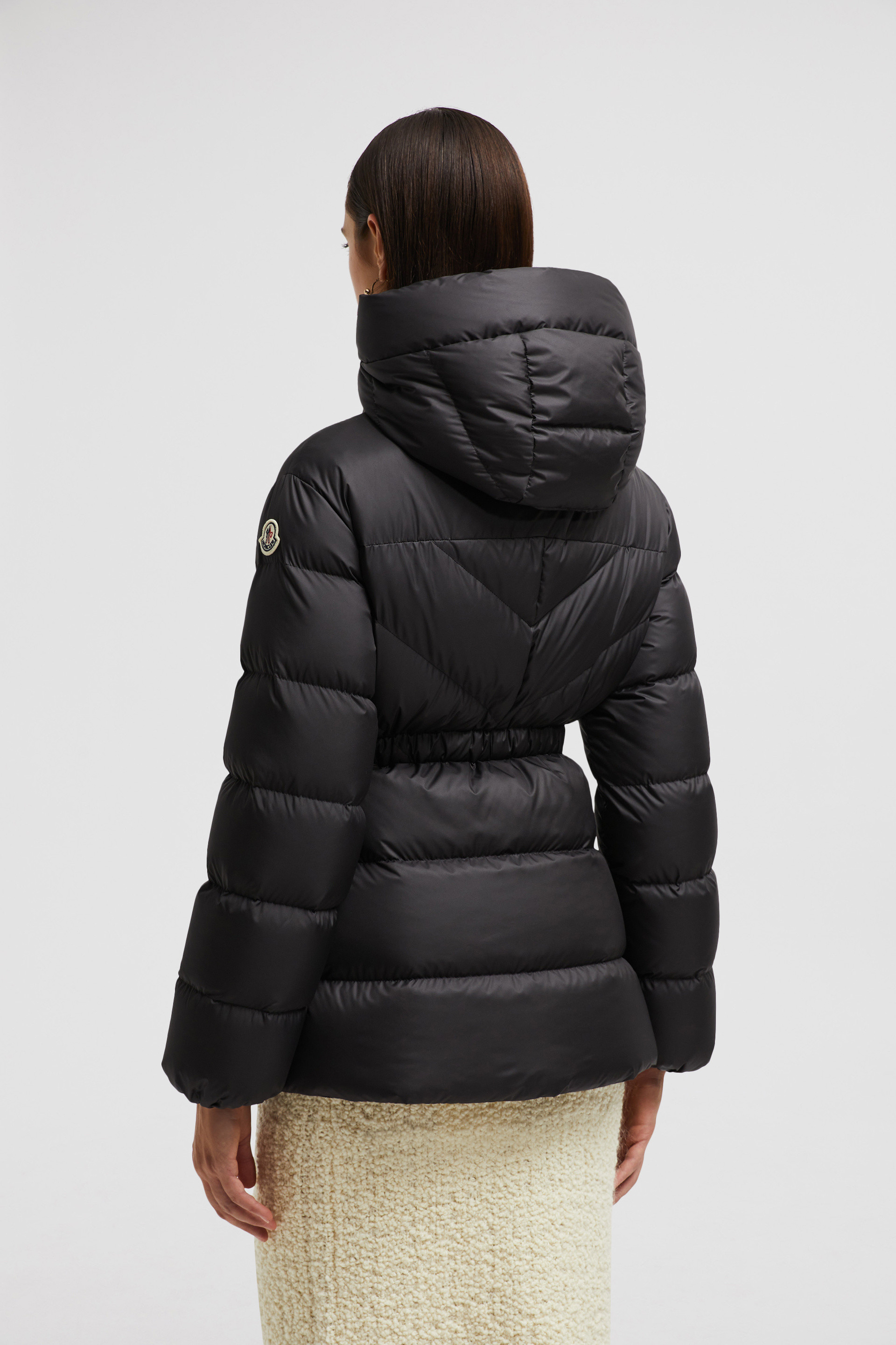 Brosse Diagonal-Quilted Hooded Short Down Jacket Size : 00