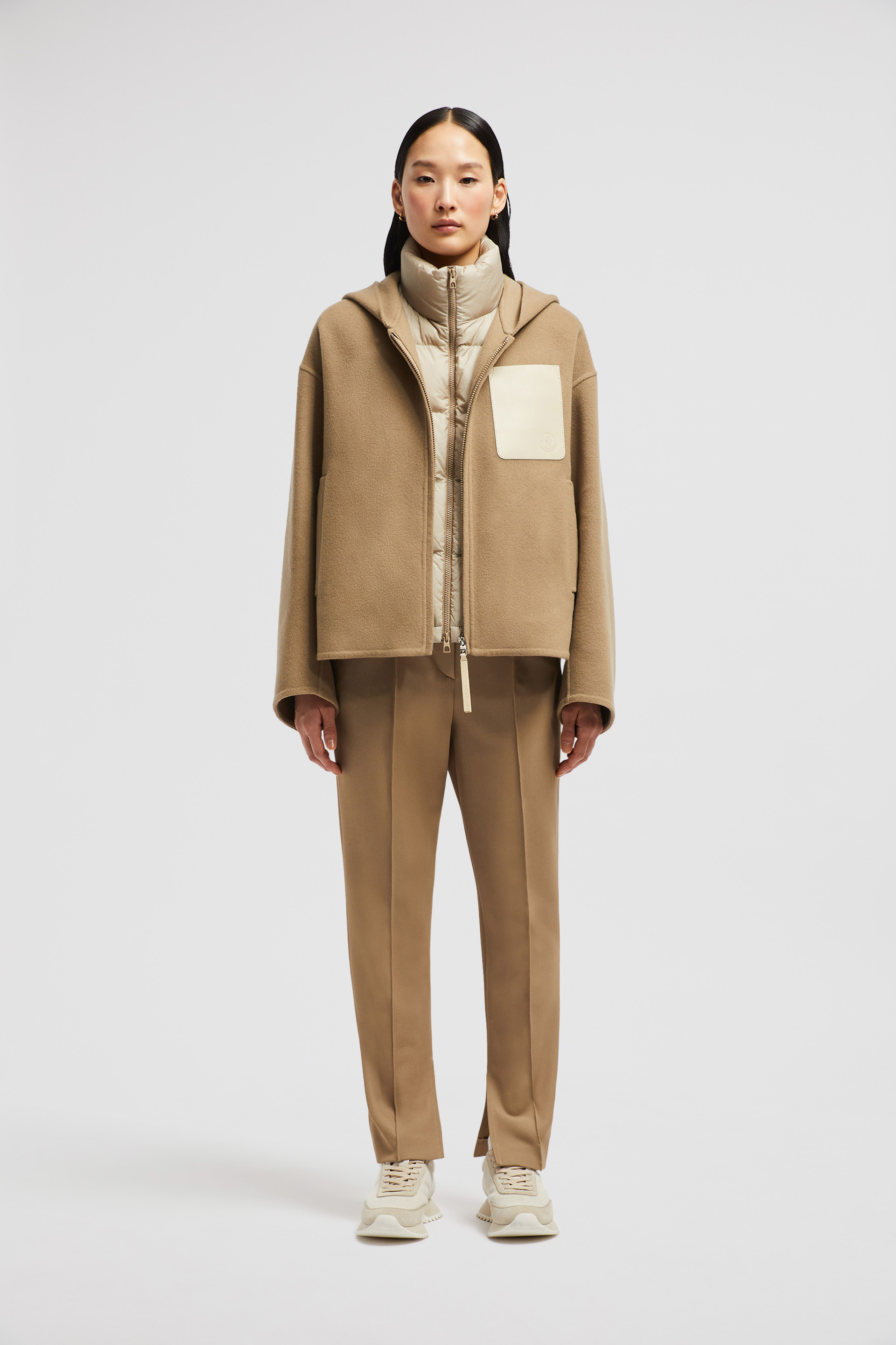 Beige Almandine 3-in-1 Wool & Cashmere Short Down Jacket Beige Almandine 3-in-1 Wool & Cashmere Short Down Jacket