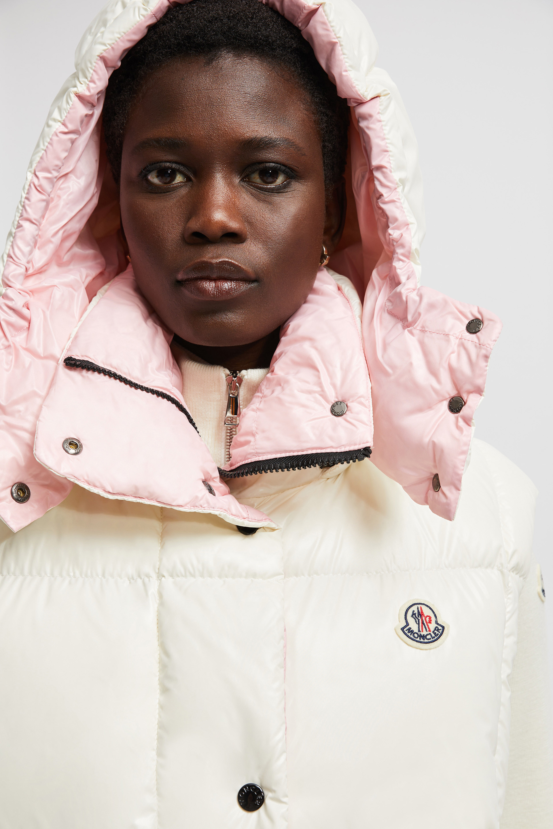 White Luzule Hooded Down Gilet - Vests for Women | Moncler CY