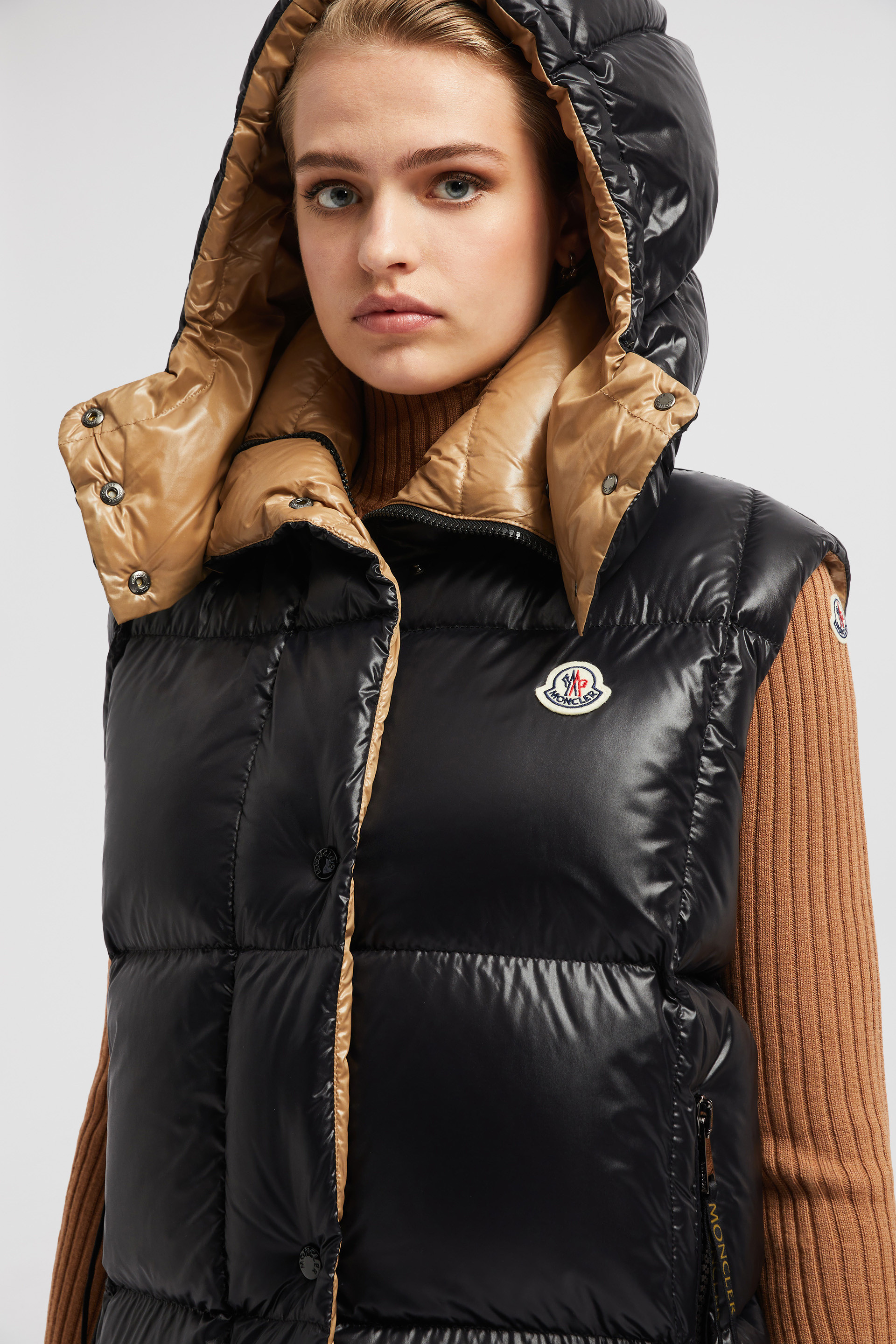 Moncler black vest on sale