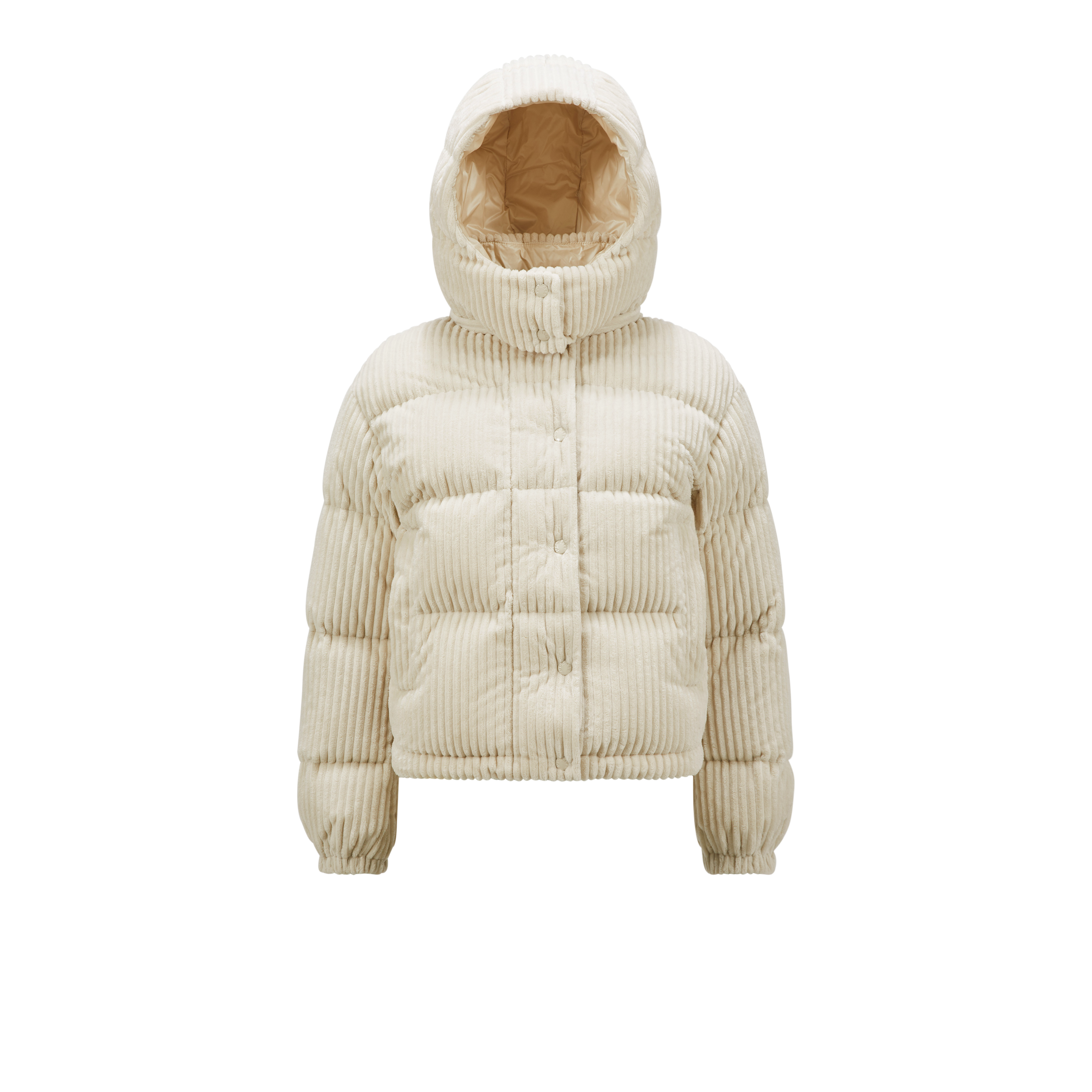 Shop Moncler Collection Daos Chenille Down Jacket, Women, Beige, Size: 5