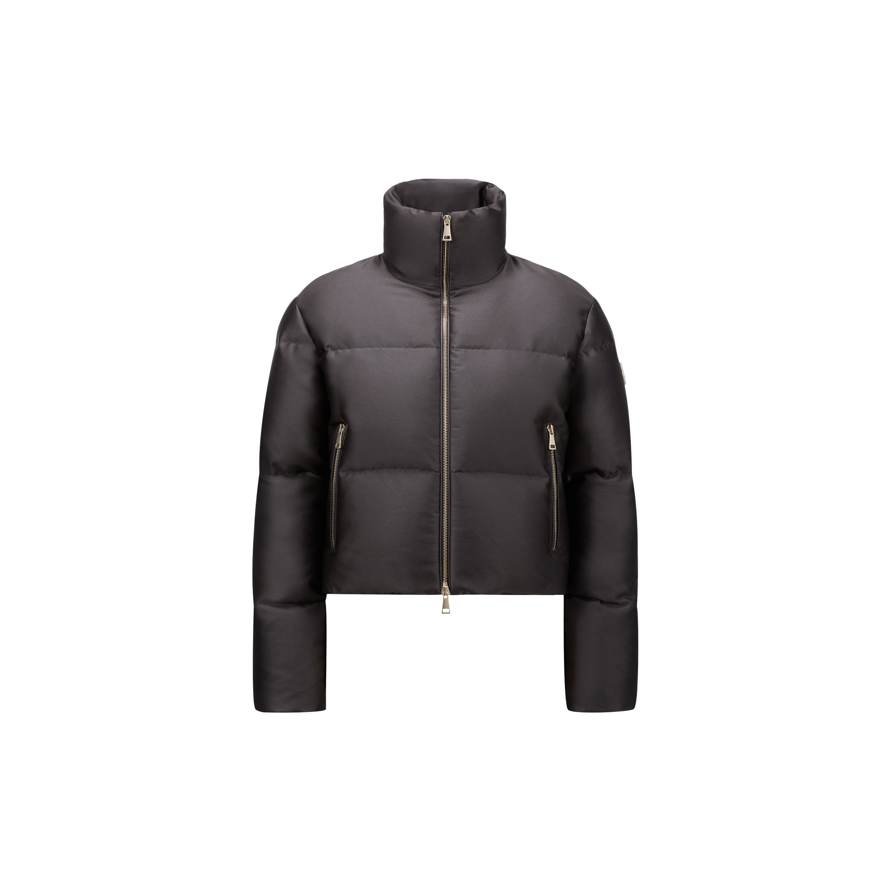 Shop Moncler Collection Bonnelles Short Down Jacket Grey In Gris