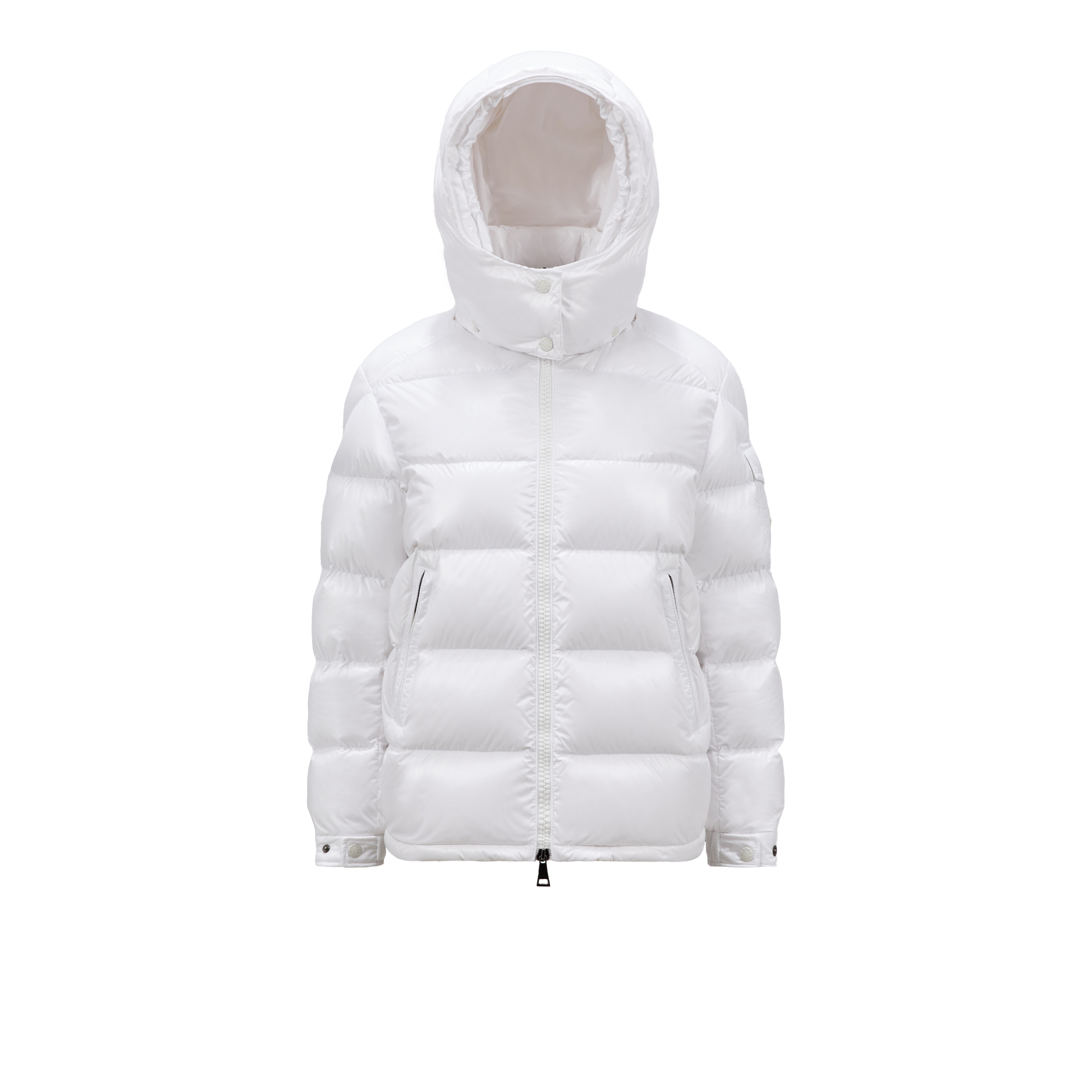 Shop Moncler Collection Maire Short Down Jacket White