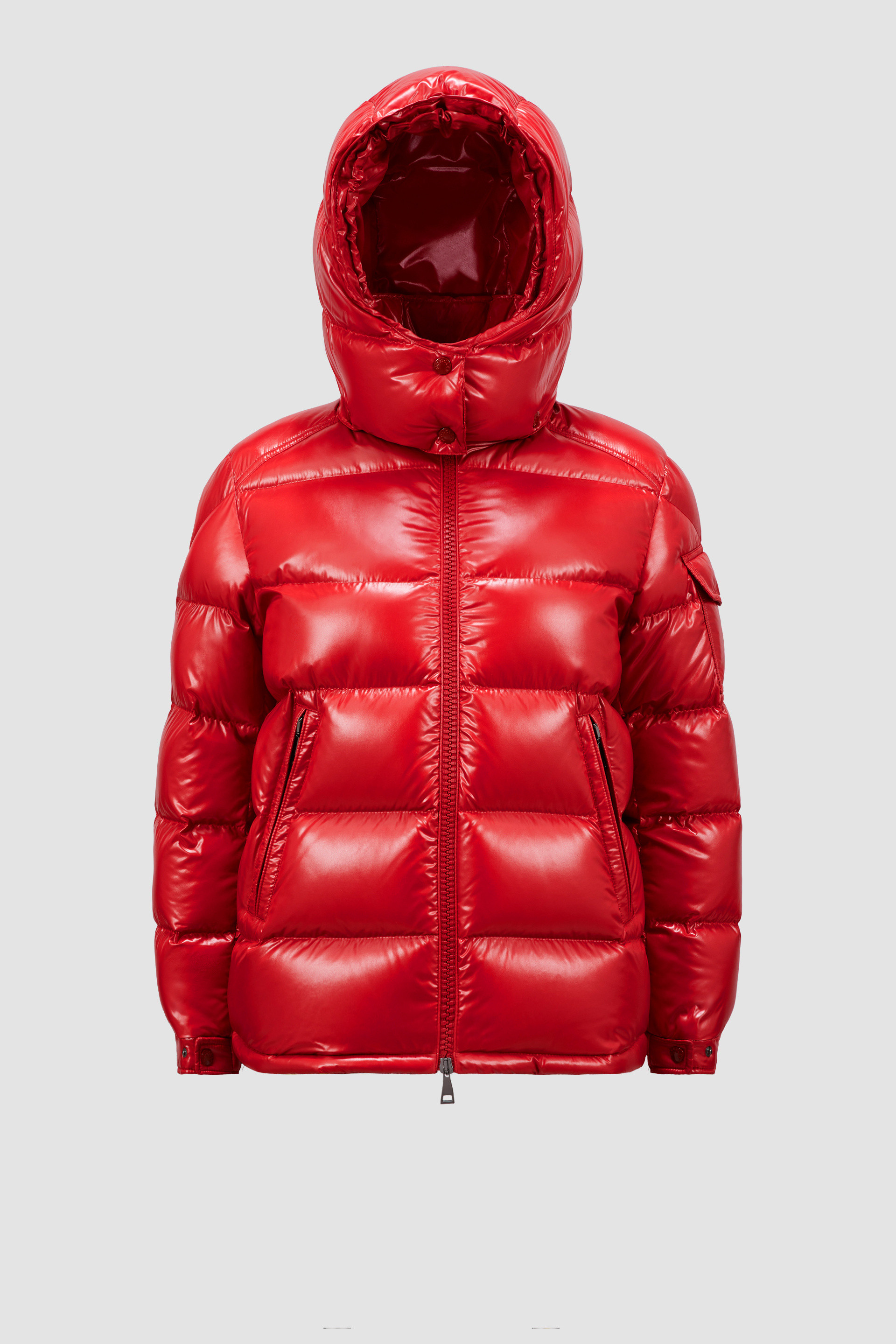 Ruby Red Maire Hooded Short Down Jacket Short Down Jackets for Women Moncler GB