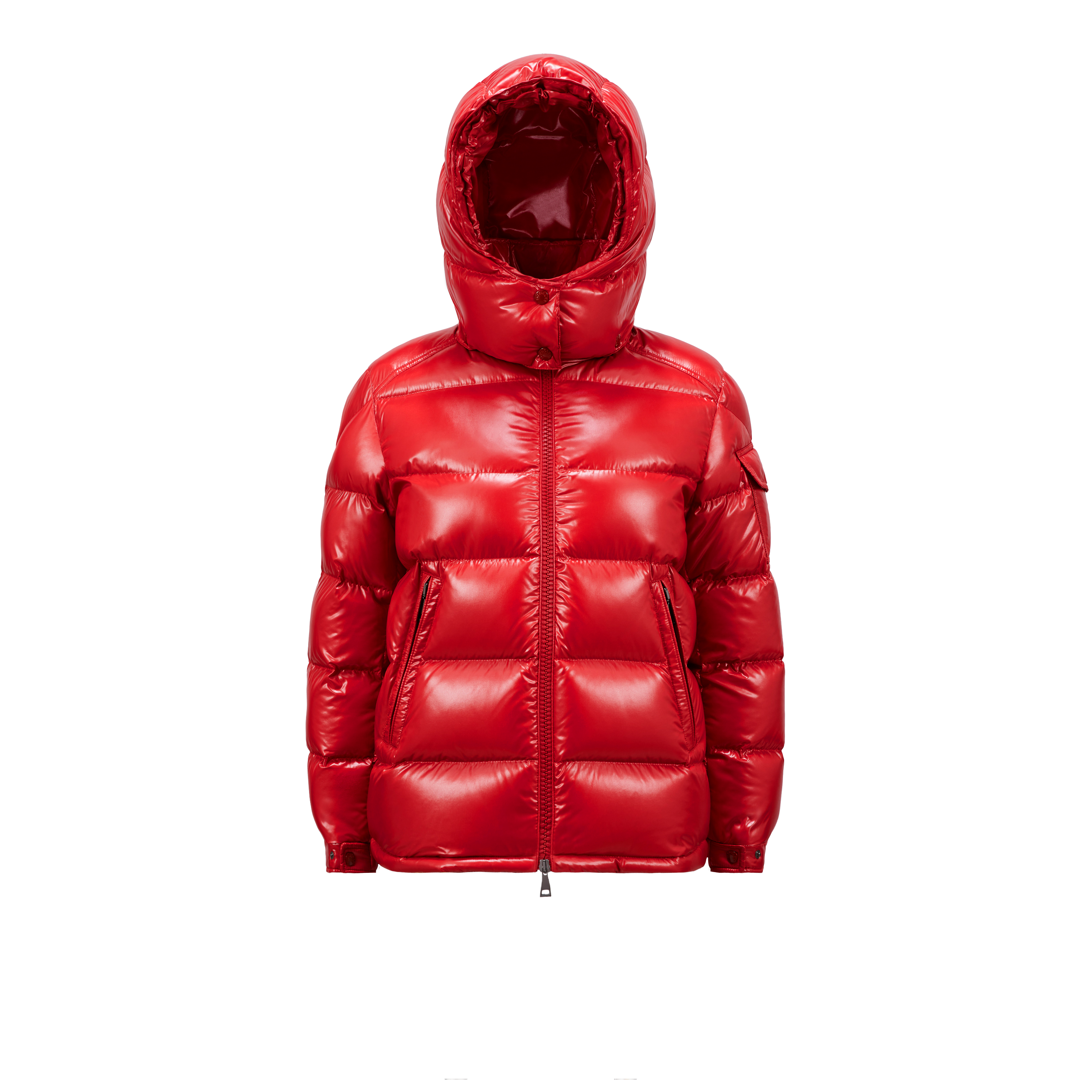 MONCLER COLLECTION MAIRE SHORT DOWN JACKET, WOMEN, RED, SIZE: 5 