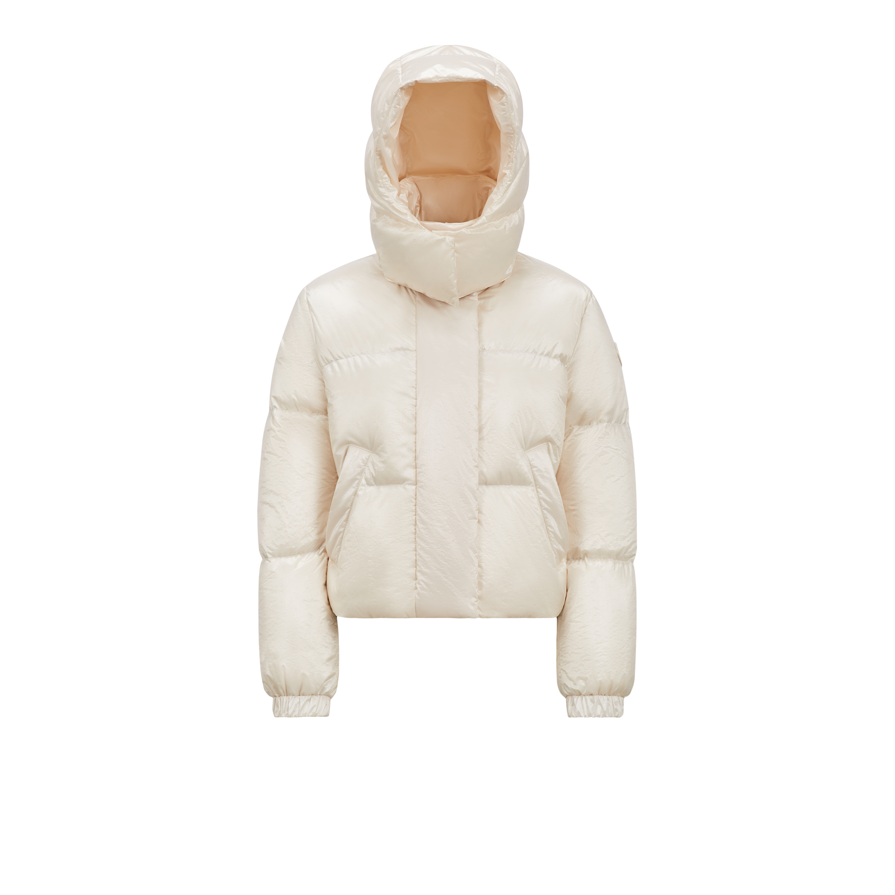 Moncler Collection Doudoune Courte En Organza Briancon In Blanc