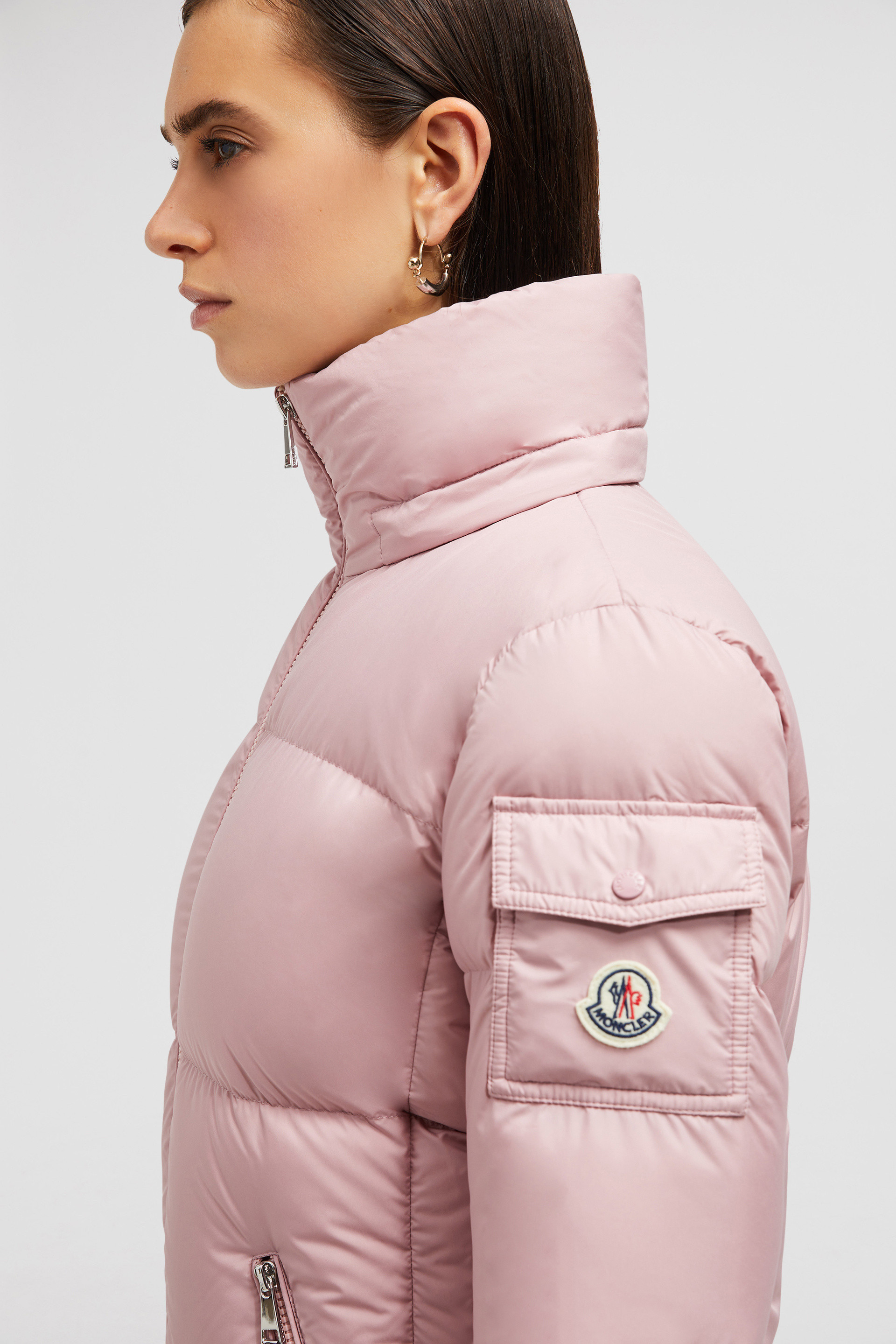 Light Pink Fourmines Hooded Short Down Jacket Short Down Jackets for Women Moncler NL