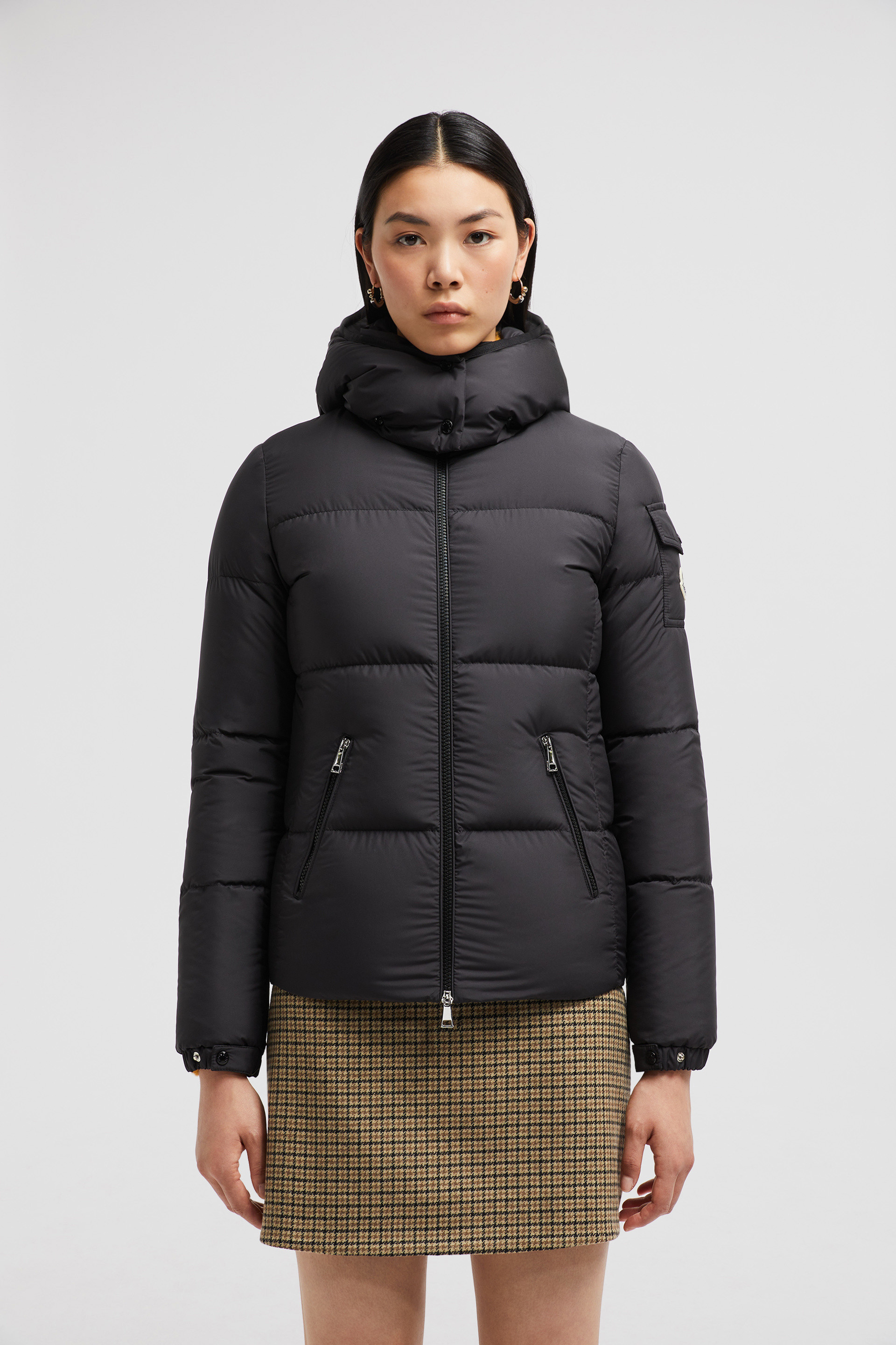 Black Fourmines Hooded Short Down Jacket Short Down Jackets for Women Moncler US