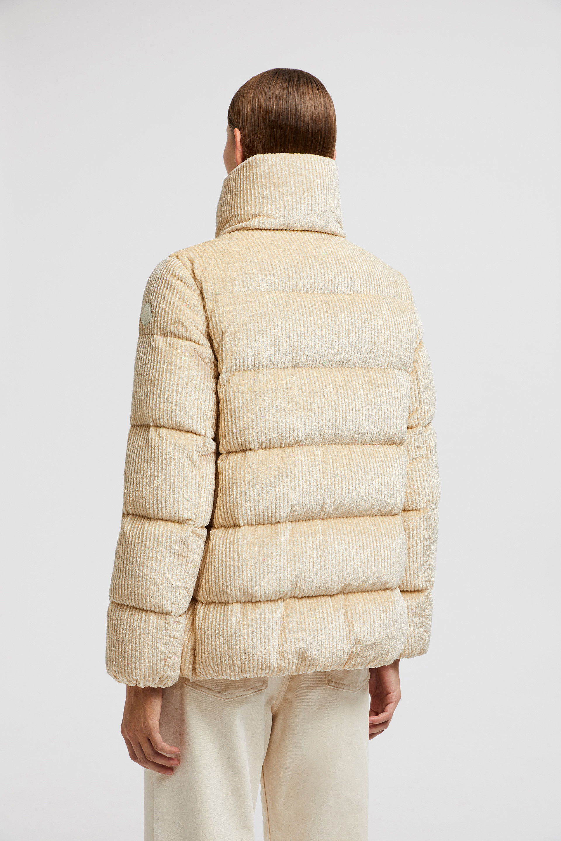 ダウンジャケット・コート Ballue Shearling Short Down Jacket Ballue short shearling down jacket - MONCLER - EGGSHELL