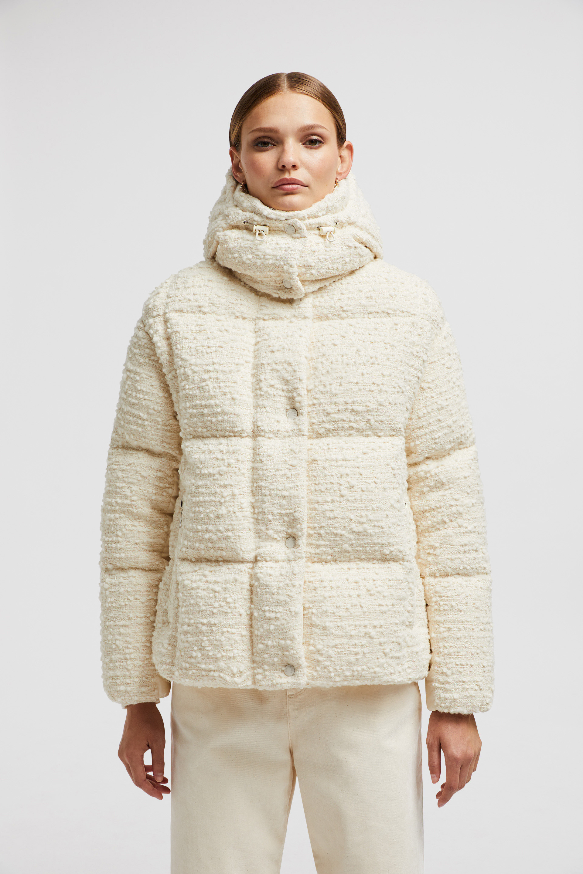 MONCLER Tweed Down Jacket in Multicoloured | endource