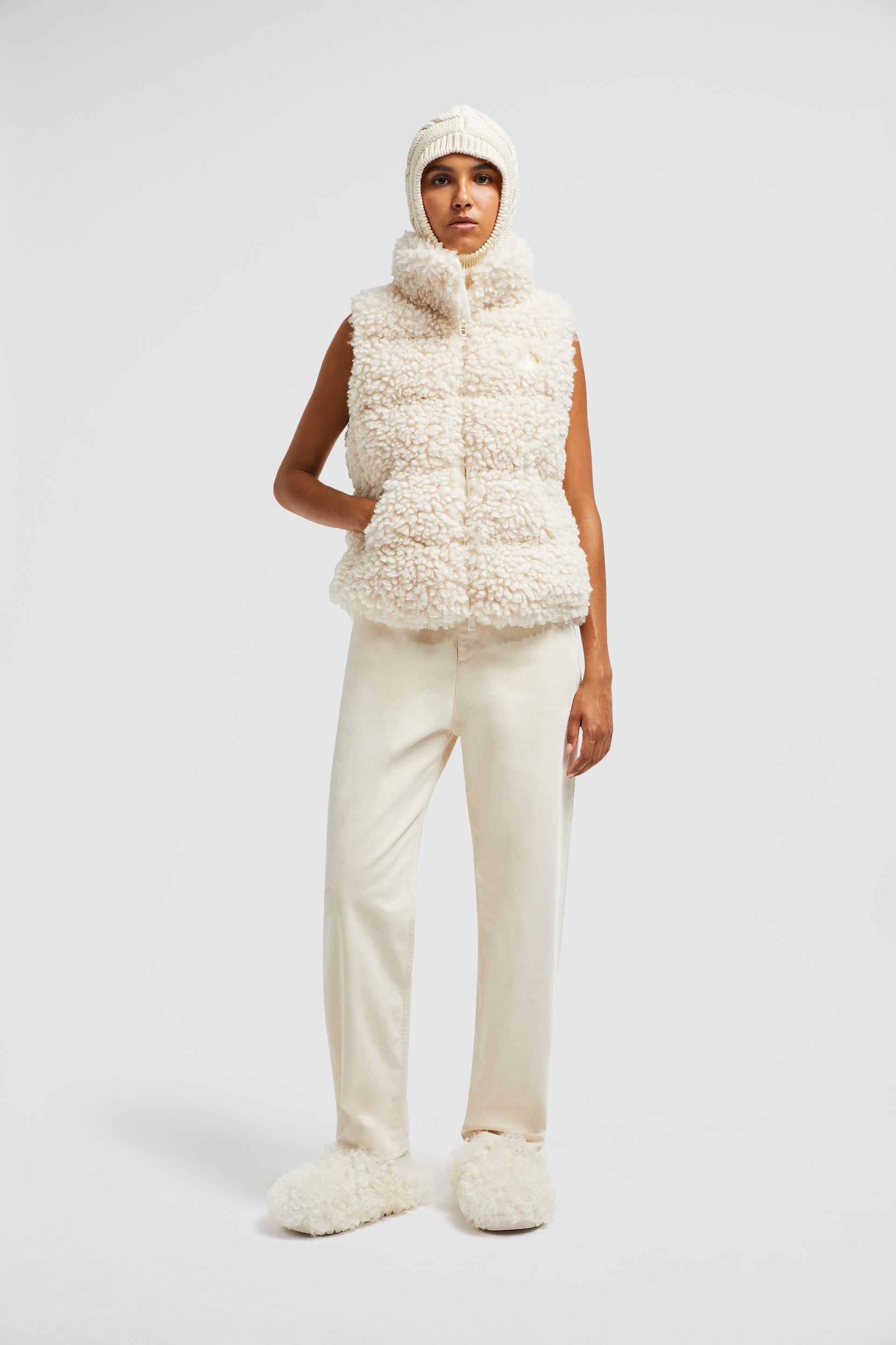 関税込 Moncler Wourl Teddy Down Gilet Moncler Teddy Down Vest | REVERSIBLE