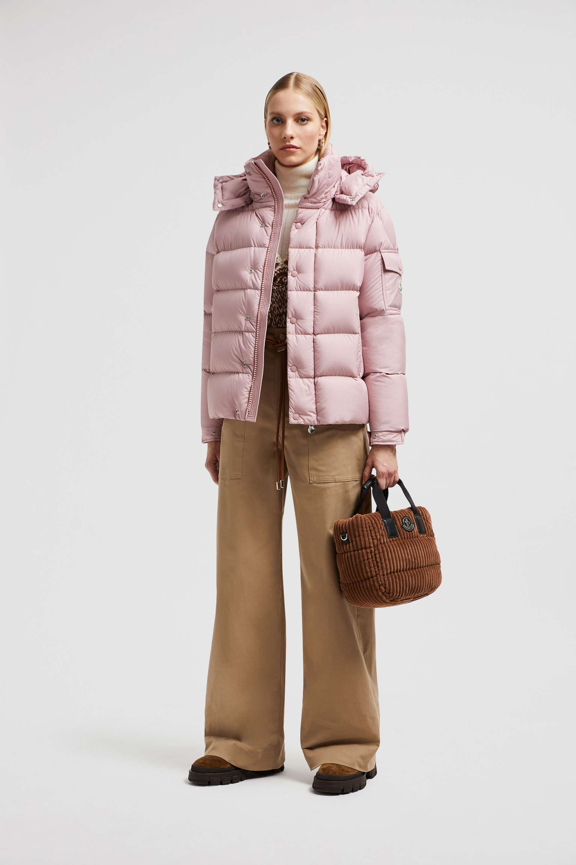 Pink moncler jacket womens on sale