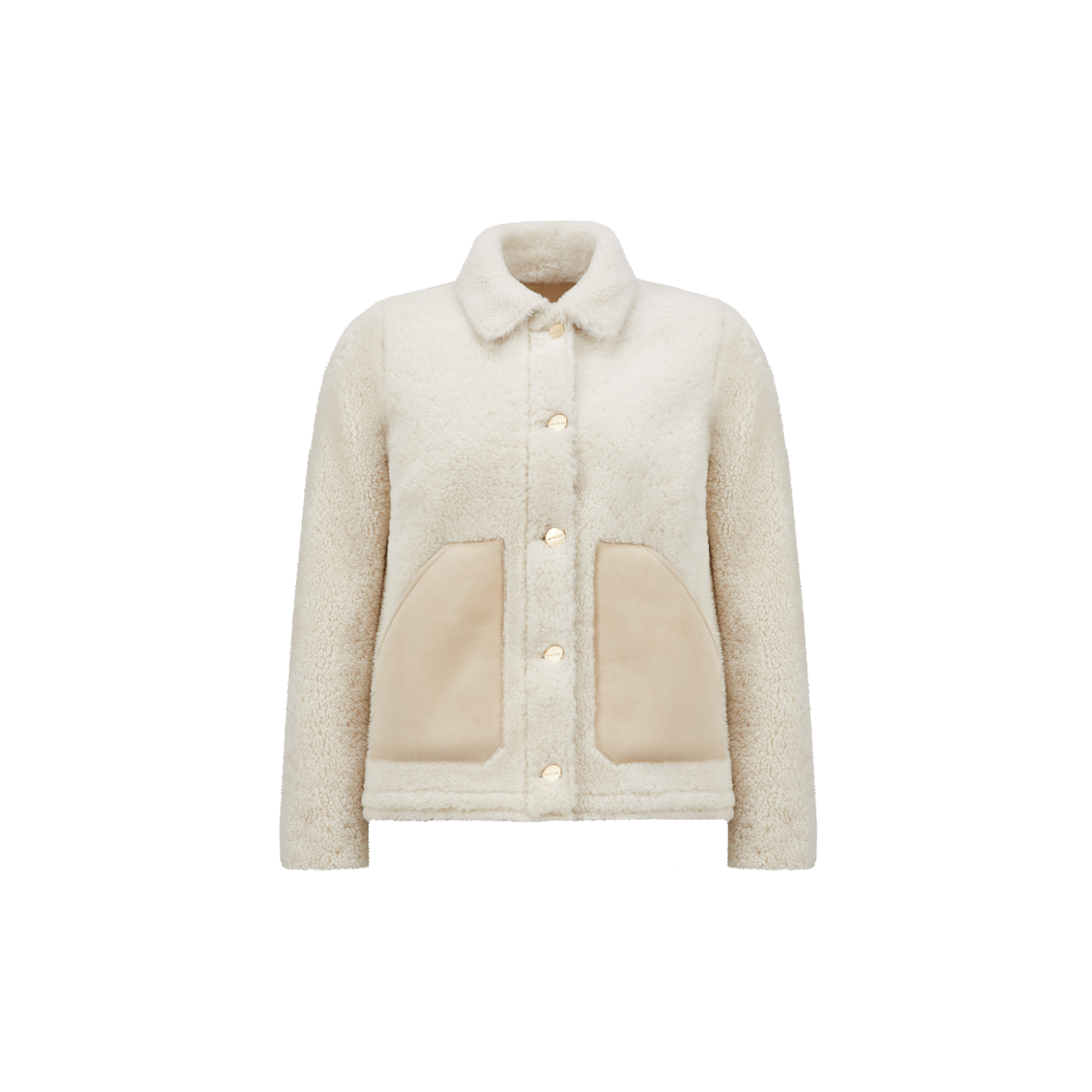 Shop Moncler Collection Doudoune Akebie En Shearling In White