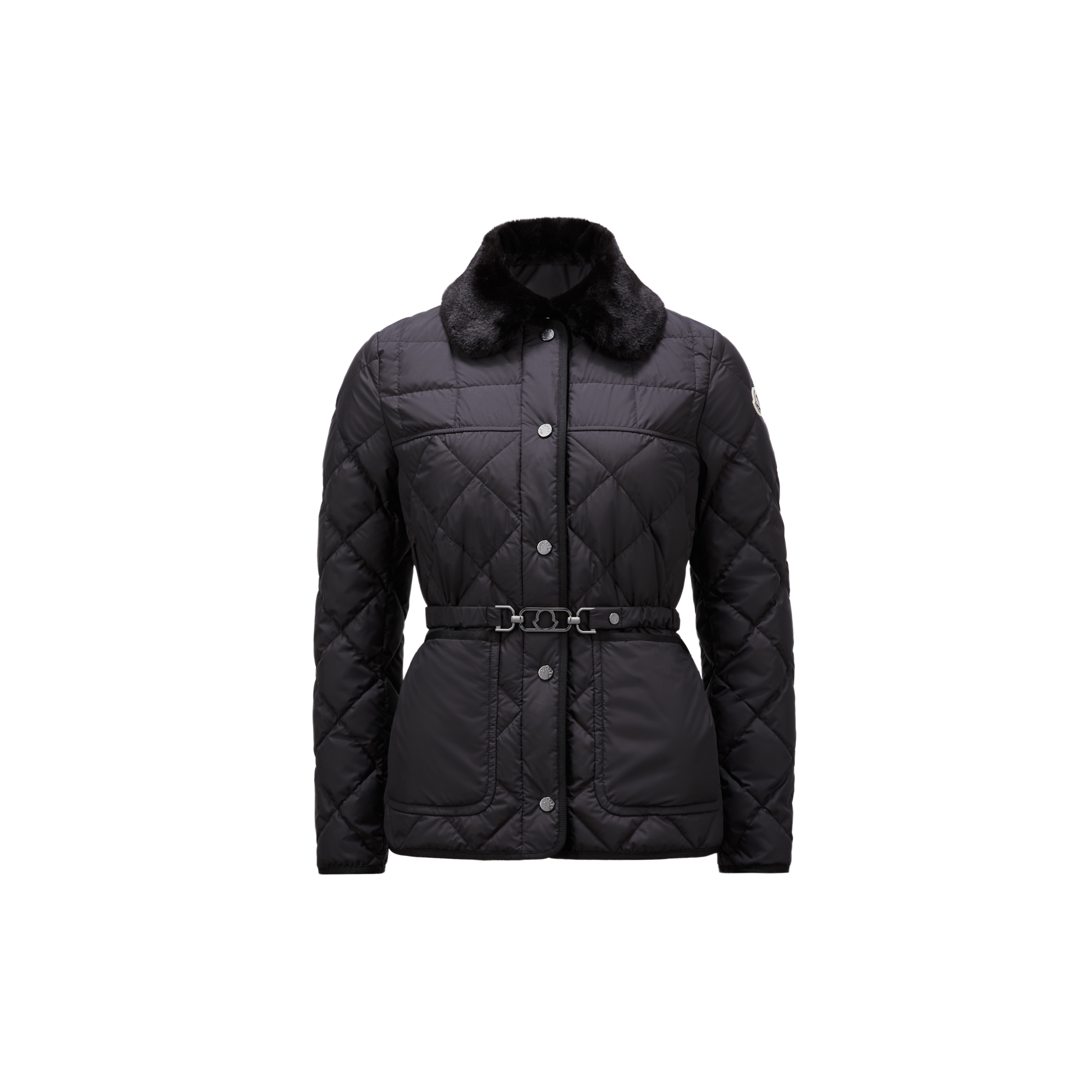 Shop Moncler Collection Doudoune Courte Cygne In Black