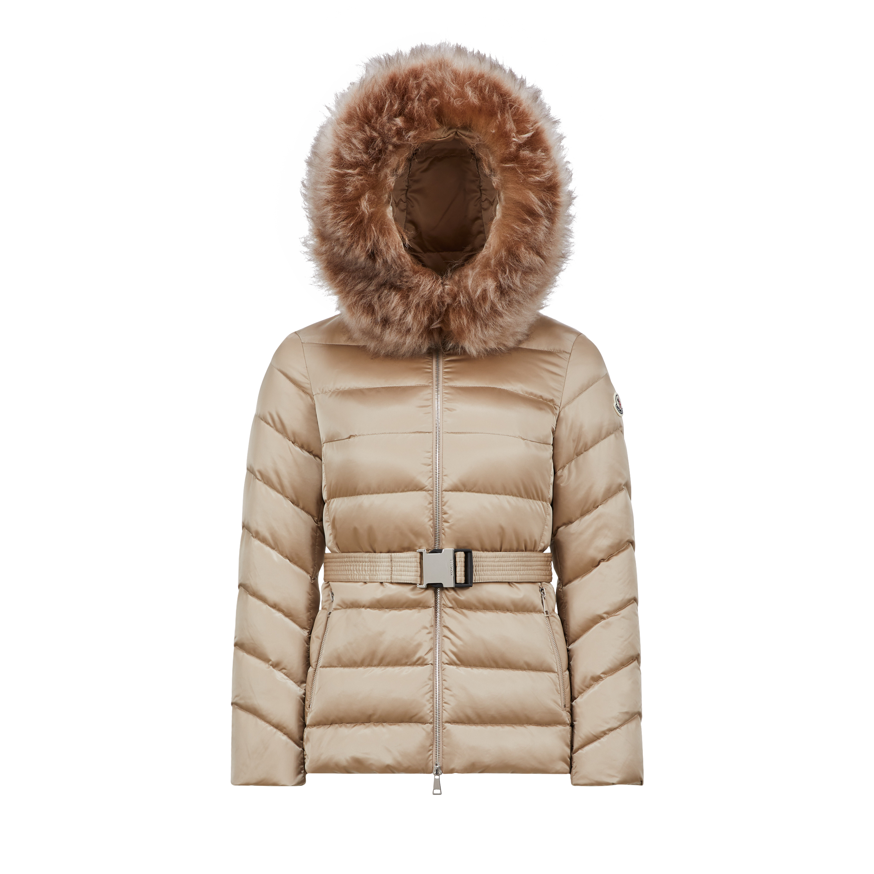 Shop Moncler Collection Cupidone Short Down Jacket, Women, Beige, Size: 4