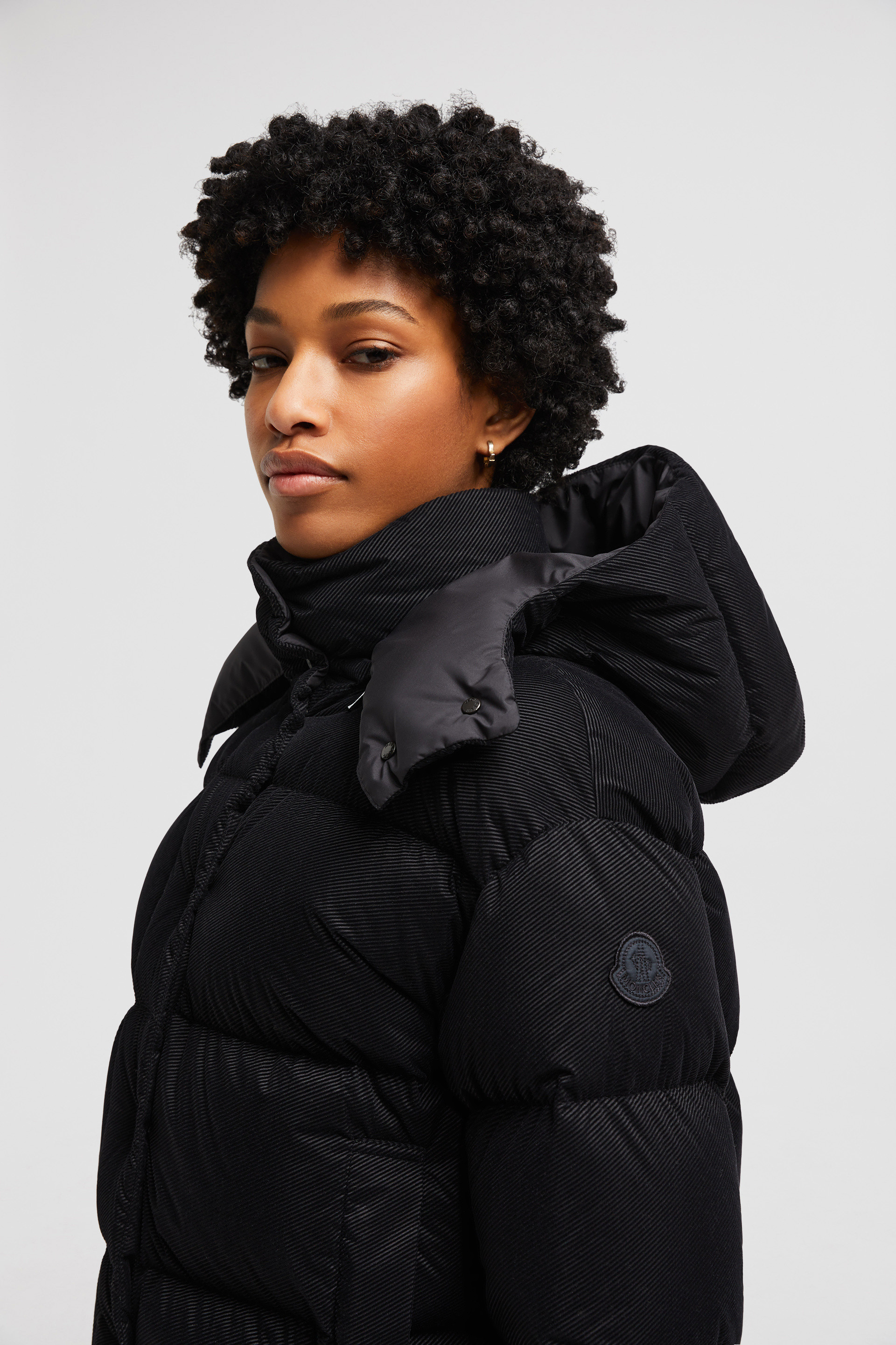 Grey moncler coat womens best sale