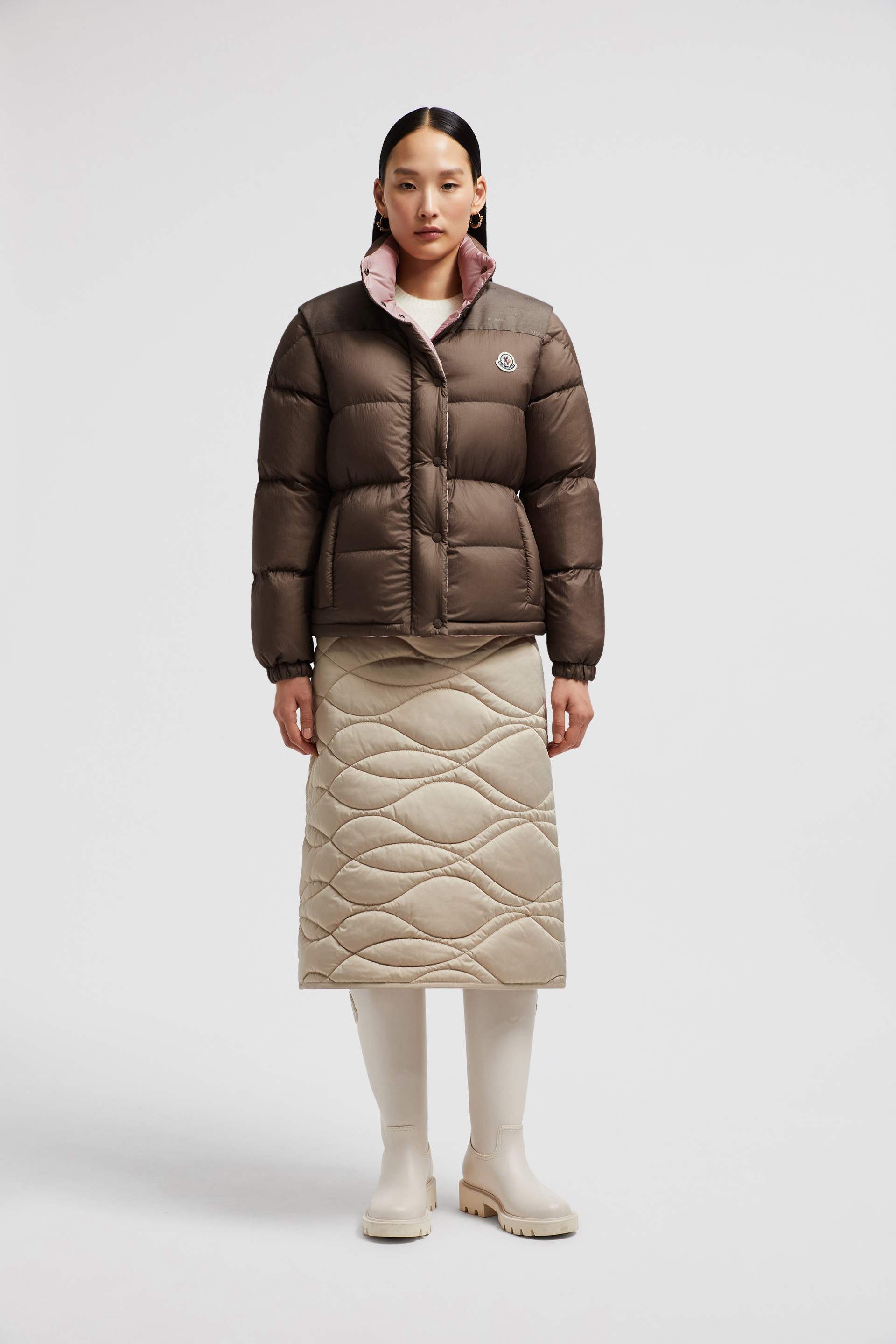 Moncler donna marrone hotsell