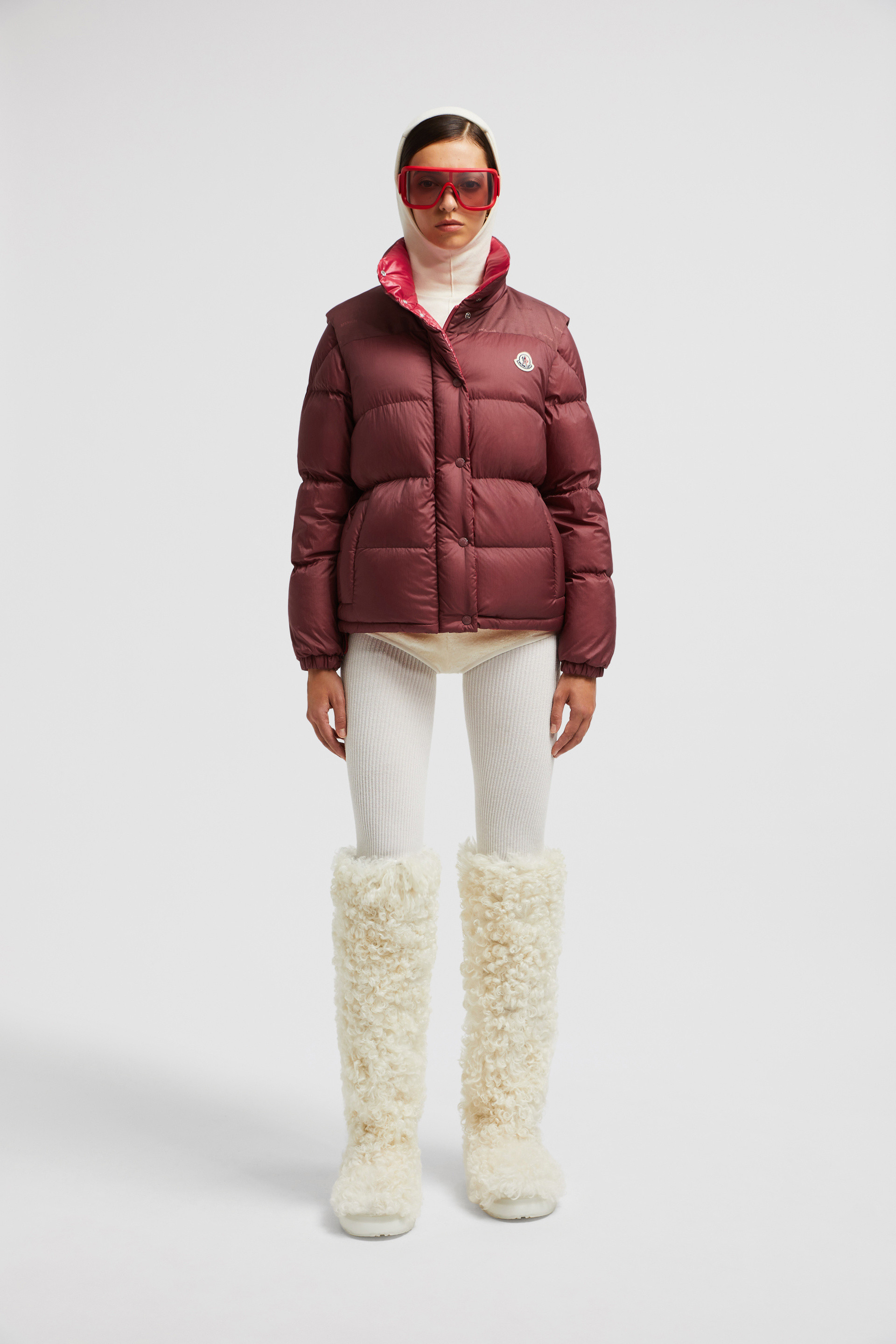 Burgundy moncler coat womens online