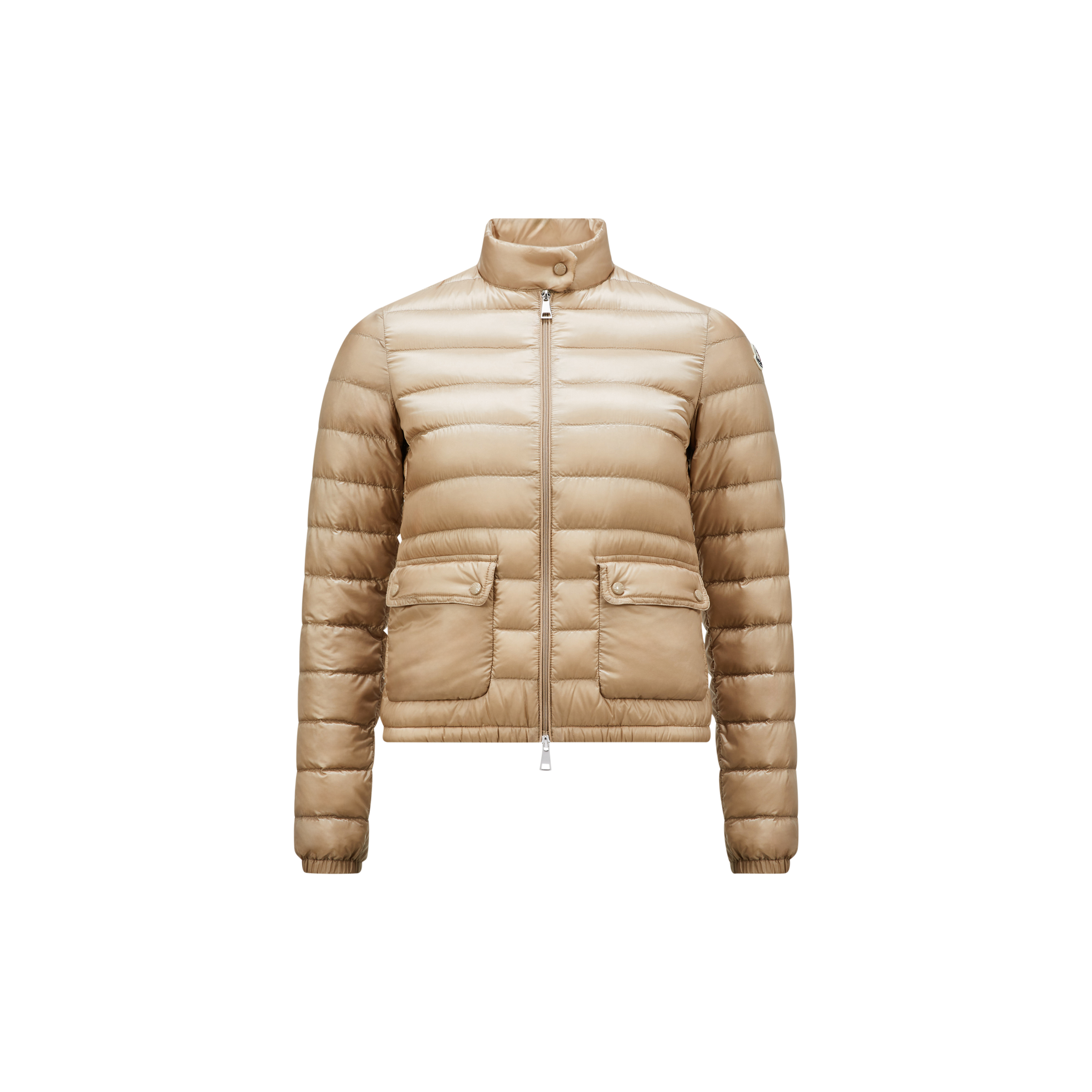 Shop Moncler Collection Doudoune Courte Lans In Beige