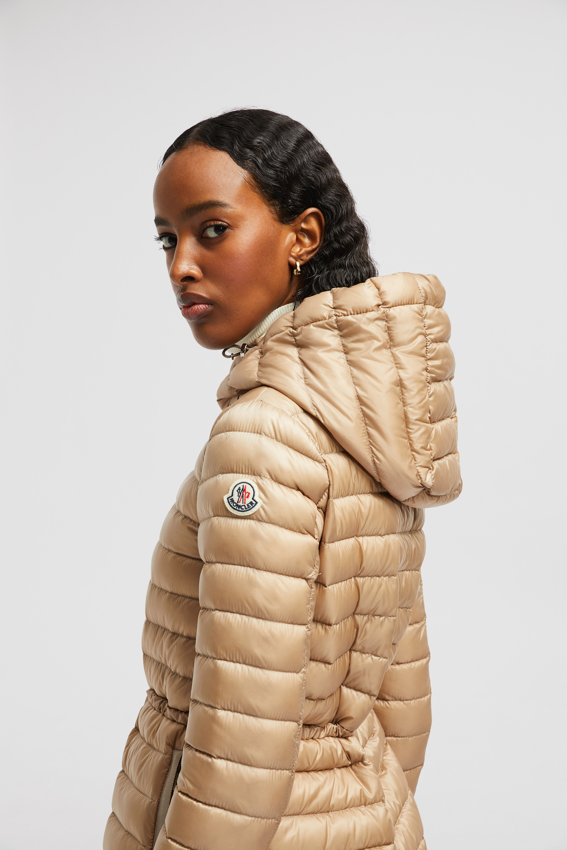 Moncler raie hooded down jacket best sale