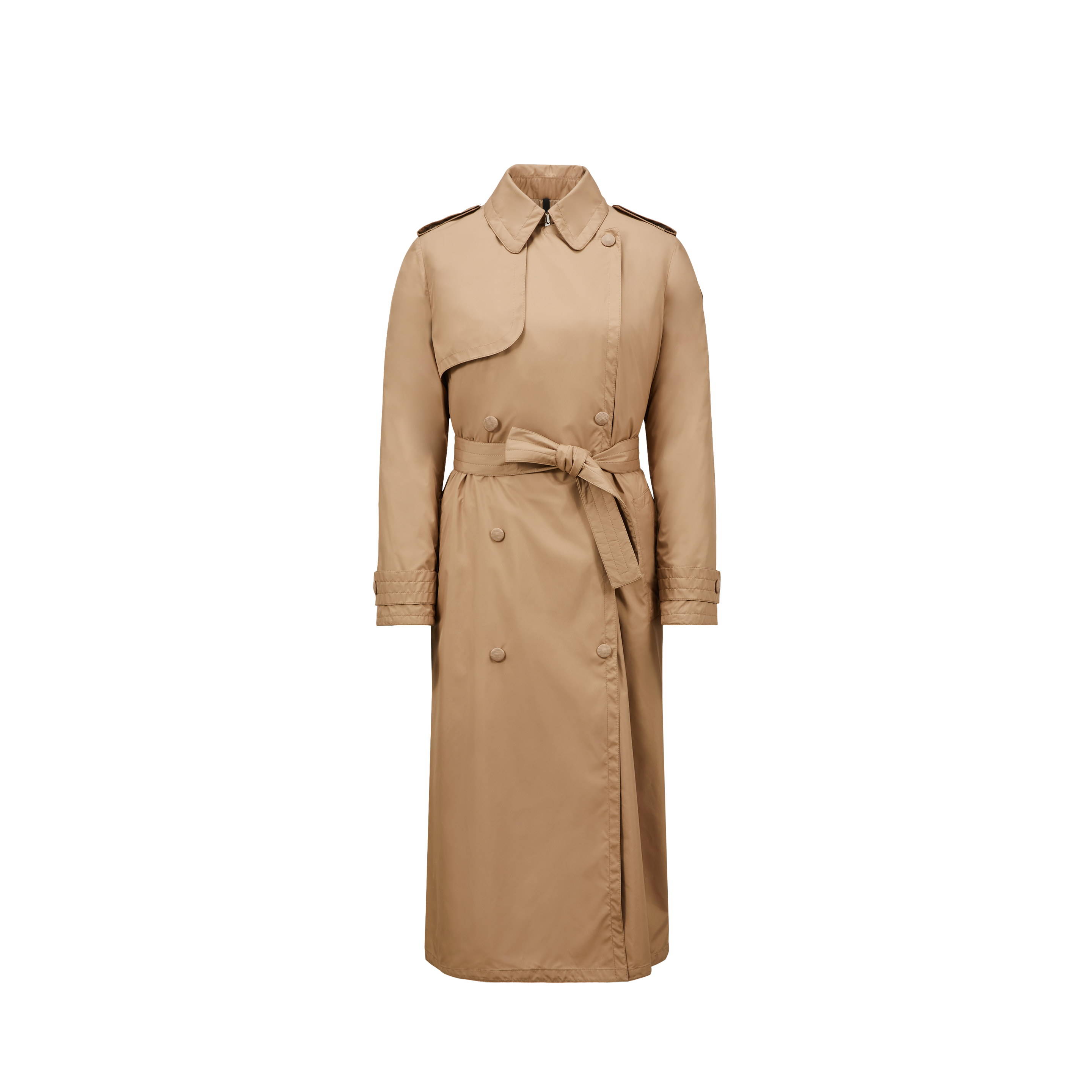 Moncler Collection Trench-coat En Duvet Barbetane In Brown