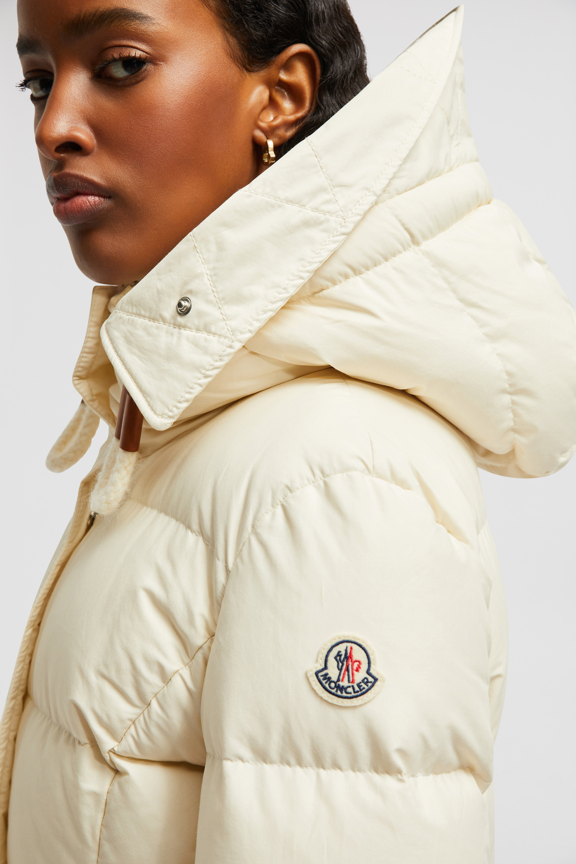 Cream moncler coat womens on sale