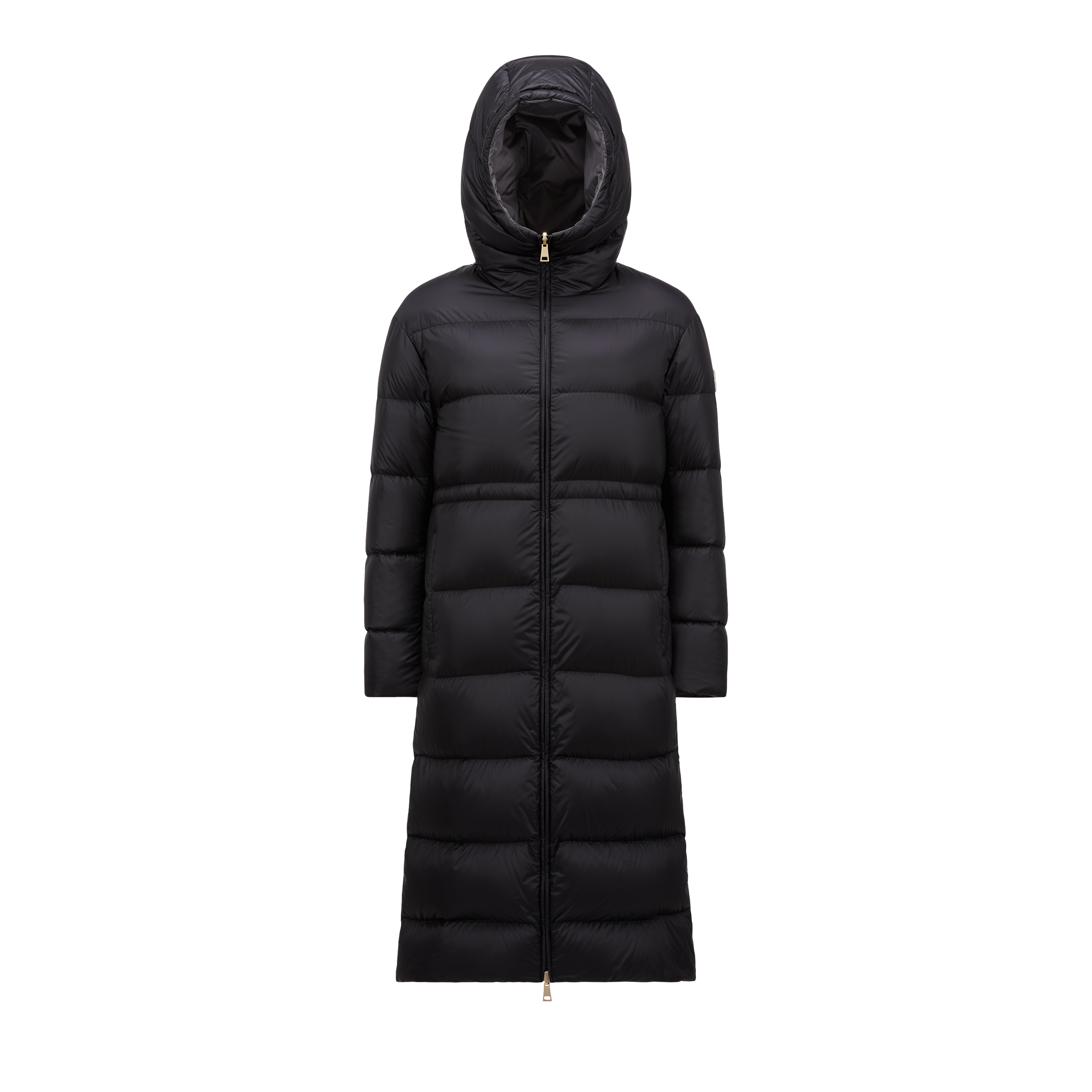 Shop Moncler Collection Boulogne Reversible Long Down Jacket Black