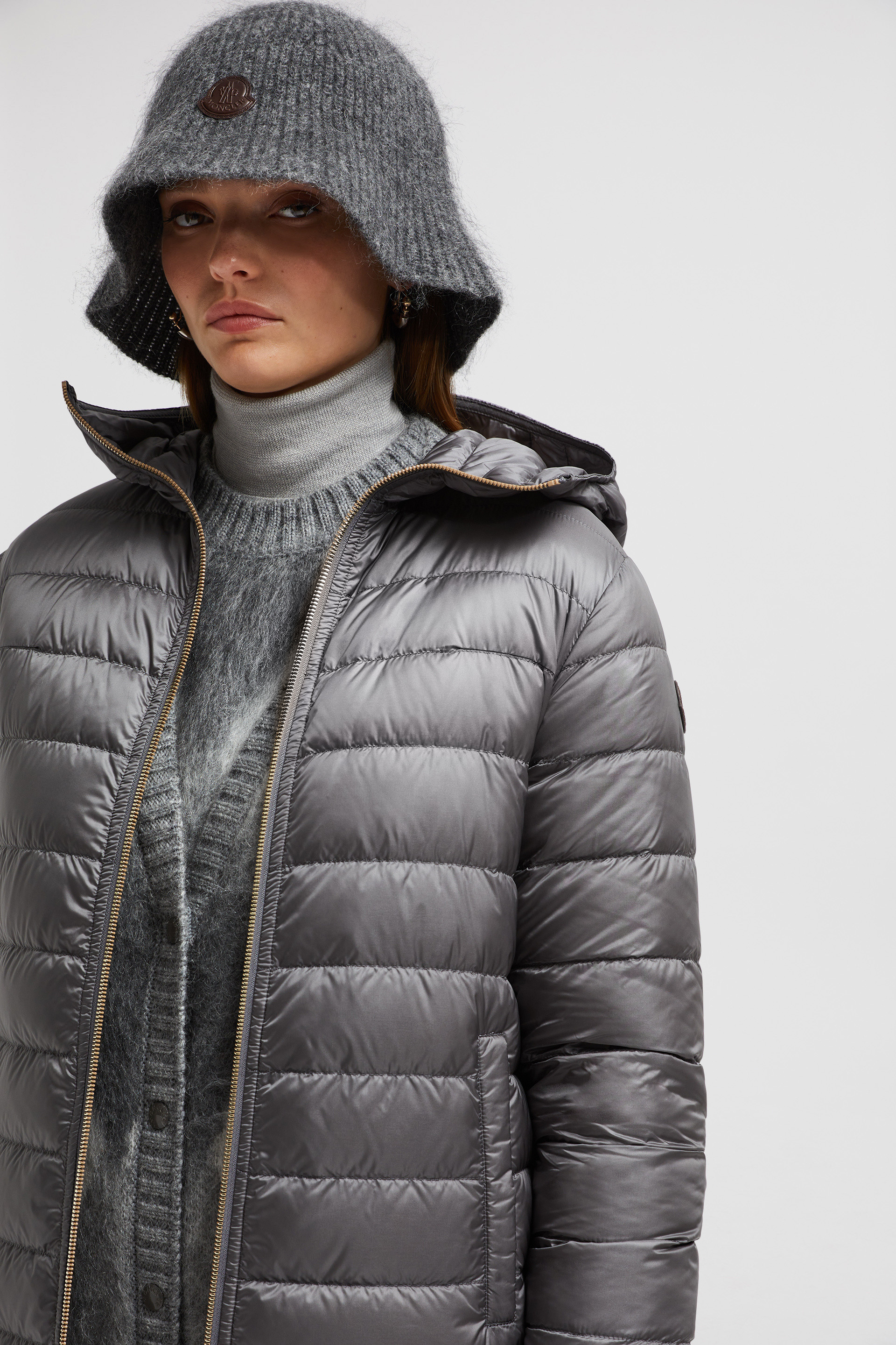 Grey Bonrepos 3-in-1 Wool & Cashmere Long Down Jacket - Long Down Jackets  for Women | Moncler US